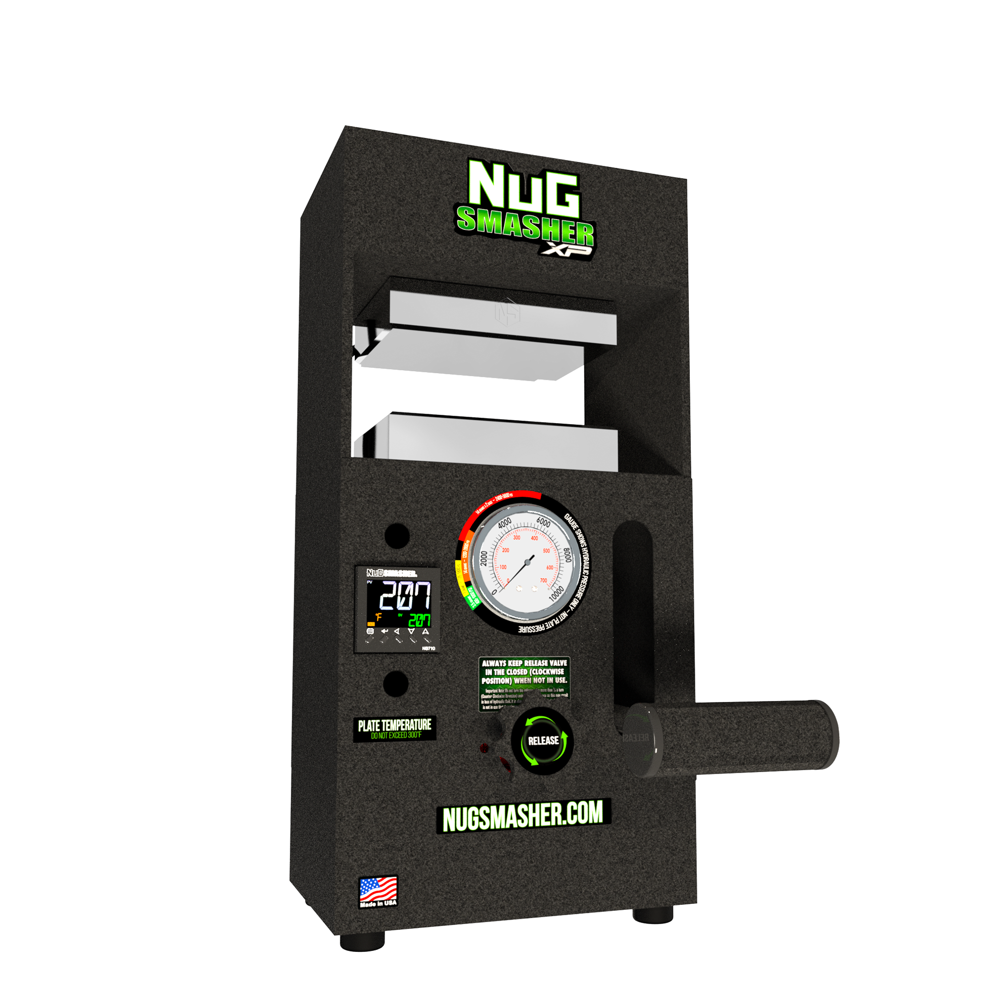 NugSmasher XP 12 Ton Rosin Press Machine for Home & Commercial Use - Extract High-Quality Rosin from Cannabis, Hemp & Flower - Perfect for DIY Concentrates, Dabbing & Edibles