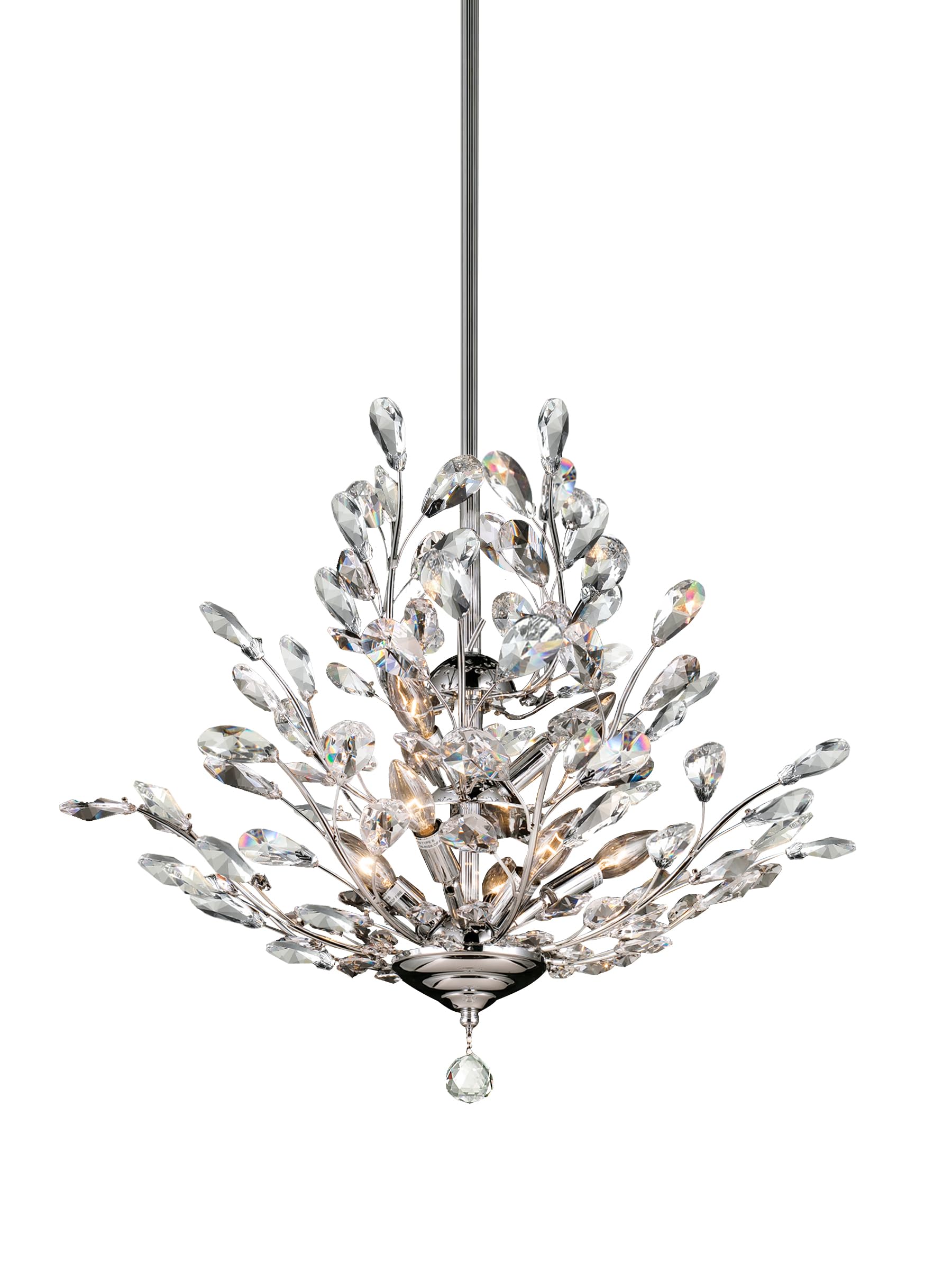 Dale Tiffany Monaco 26-Inch Crystal Chandelier - Elegant Lighting Fixture for Dining Room, Living Room & Bedroom Decor