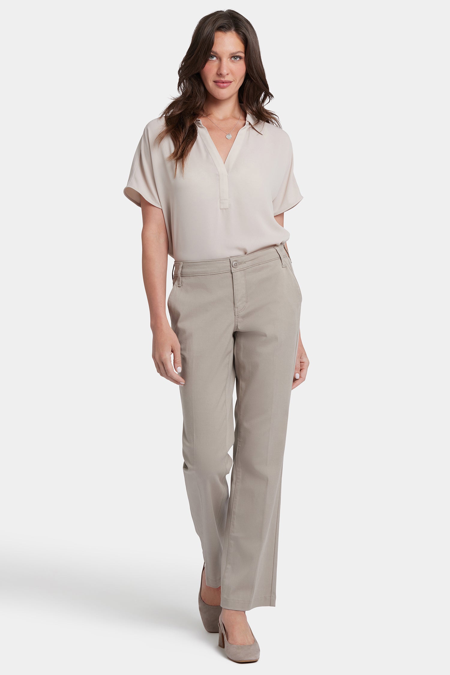 Barbara Bootcut Trouser Pants for Women - Comfortable Stretch Work Pants, Classic Saddlewood Brown | Perfect for Office, Business Casual & Professional Workwear