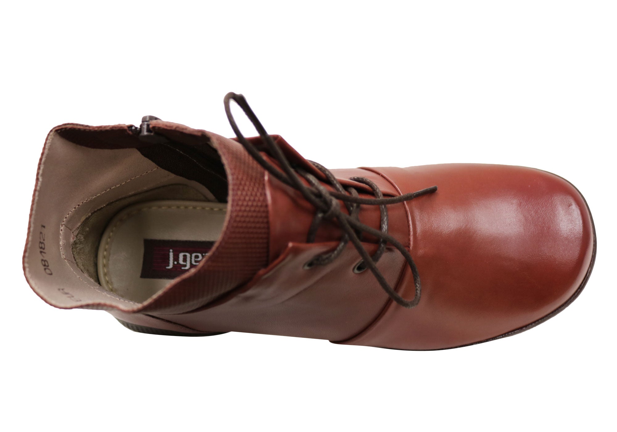 J Gean Angie Women's Comfortable Leather Ankle Boots - Made in Brazil - Perfect for Work, Casual Wear & Fall Fashion