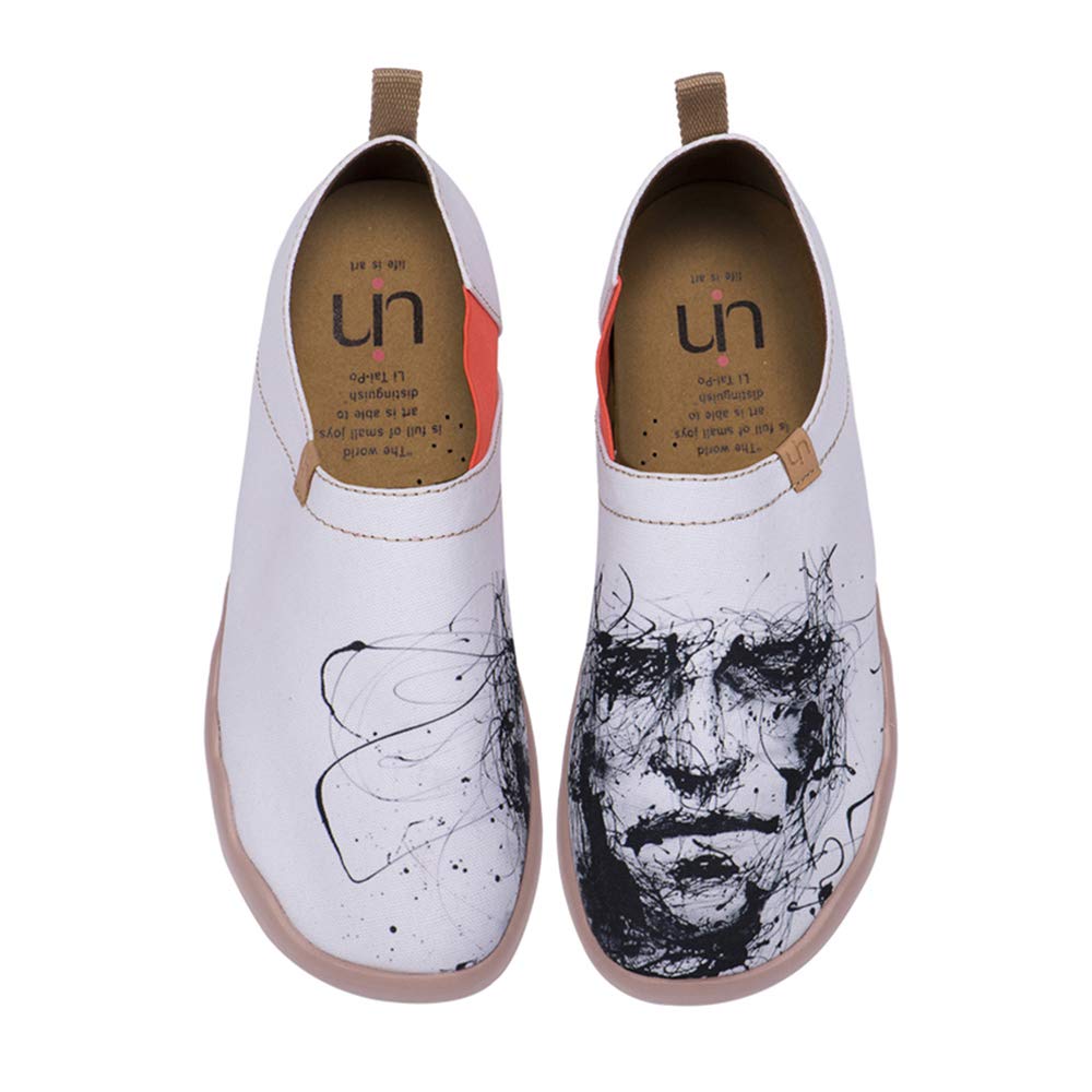 UIN Men's Casual Slip-On Canvas Loafers - Lightweight Walking Shoes for Travel with Air Cushion Comfort - Splatter Graffiti Fashion Sneakers - Perfect for Daily Wear, Commuting & City Exploration