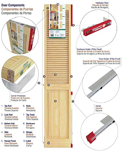 Kimberly Bay 6-Panel Bi-Fold Closet Door - Primed White Interior Door for Bedrooms & Walk-In Closets - Easy Installation & Space Saving Solution