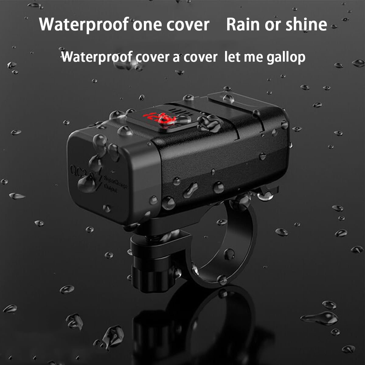 Waterproof Motorcycle USB Phone Charger with Voltmeter & ON/Off Switch - Dual QC 3.0 Fast Charging SAE to USB Adapter for Phone, Tablet, GPS - Ideal for Harley, Honda, Yamaha & Adventure Riding (Red)