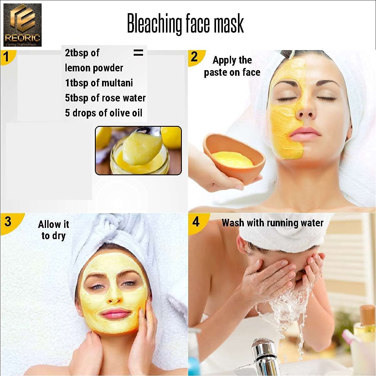 Organic Lemon Peel Powder for Face - 100% Natural Vitamin C Brightening Facial Mask & Skin Glow Treatment (100g) | DIY Skincare, Brightening Face Pack, Natural Exfoliator for Radiant Skin