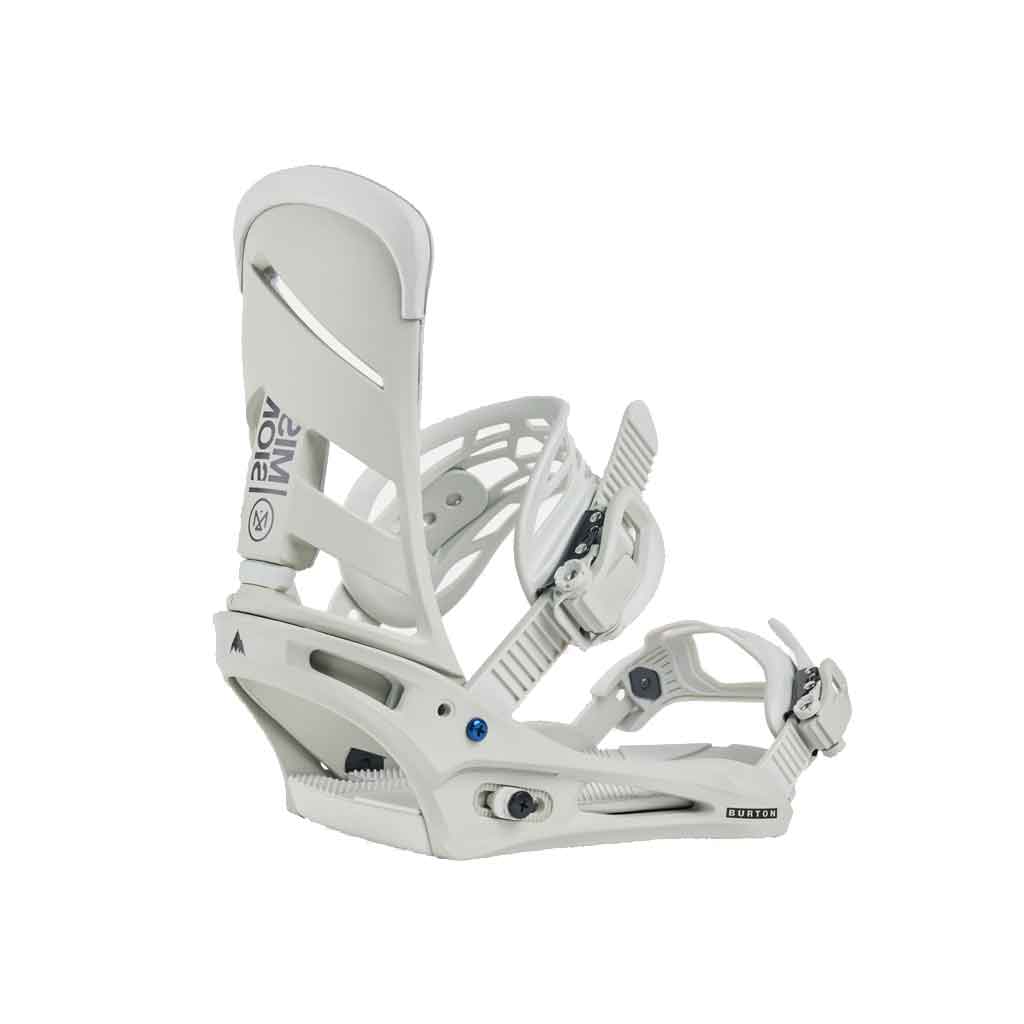 Burton 24/25 Mission Re:Flex Snowboard Bindings - Gray Cloud | All-Mountain Performance for Men & Women | Perfect for Freestyle & Powder Riding