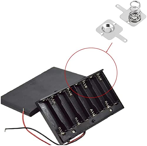 Heyiarbeit 50 Pairs AA Battery Spring Plates - Nickel-Plated Positive/Negative Contact Converters (12mmx10mm) for DIY Electronics, Flashlights & Battery Replacement Projects
