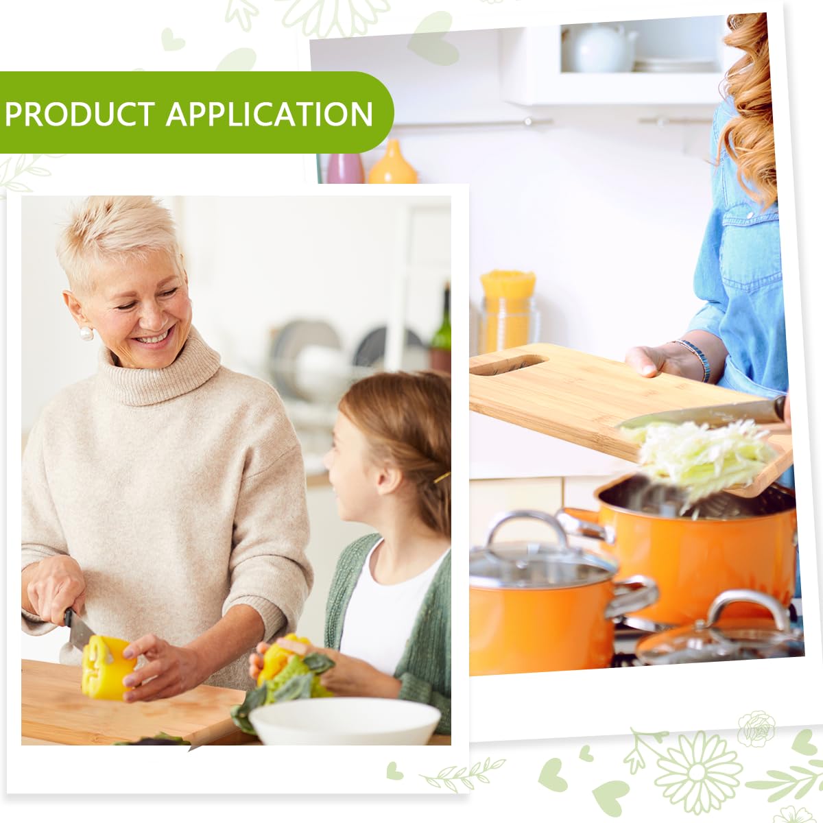 Personalized Wooden Cutting Board Set - Best Christmas & Birthday Gifts for Grandma, Nana, Mimi, Gigi - Unique Kitchen Gifts from Grandchildren - Perfect for Holiday Dinners & Family Gatherings