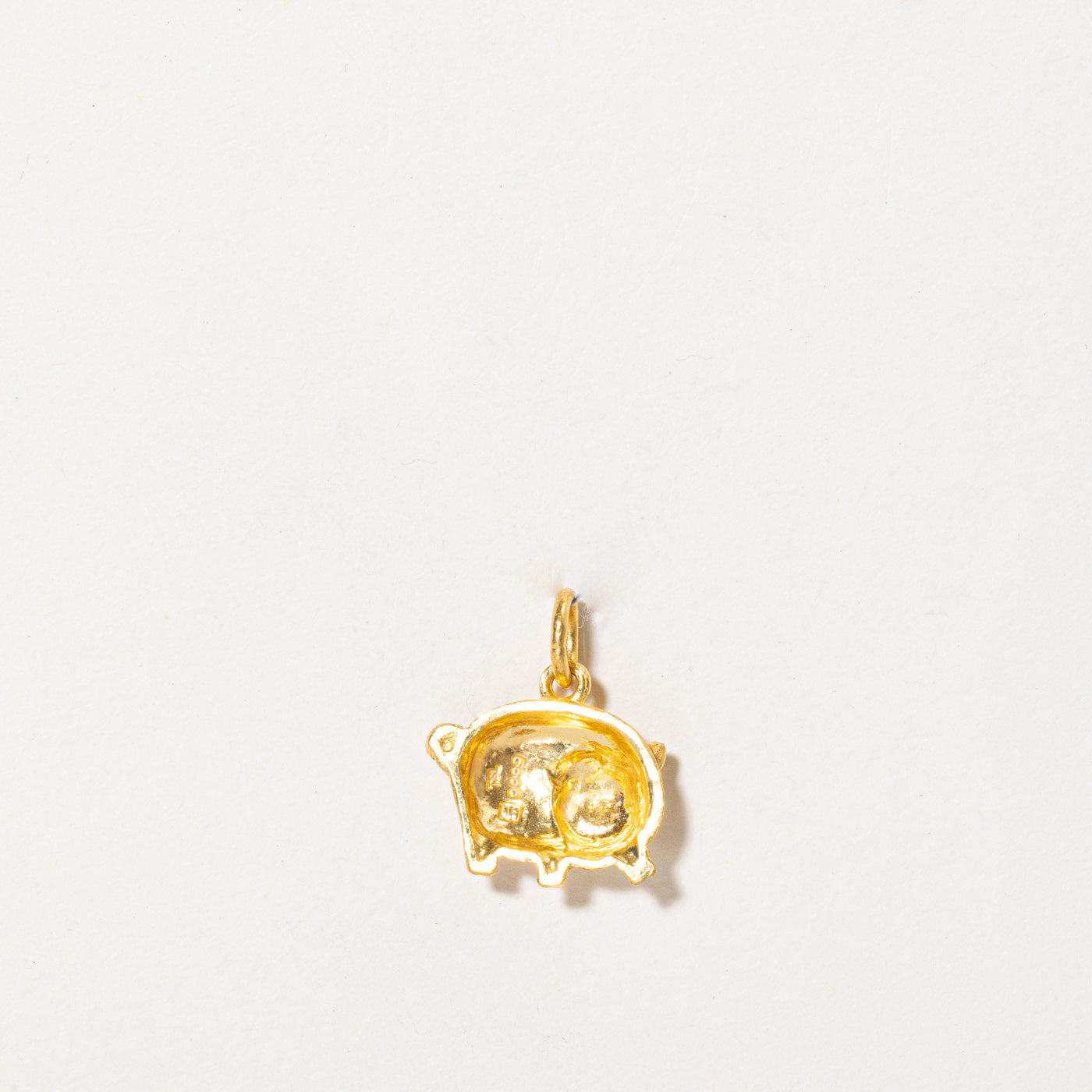 24K Yellow Gold Pig Charm Pendant - Cute Animal Jewelry for Women & Girls - Perfect for Birthdays, Gifts & Zodiac Collections