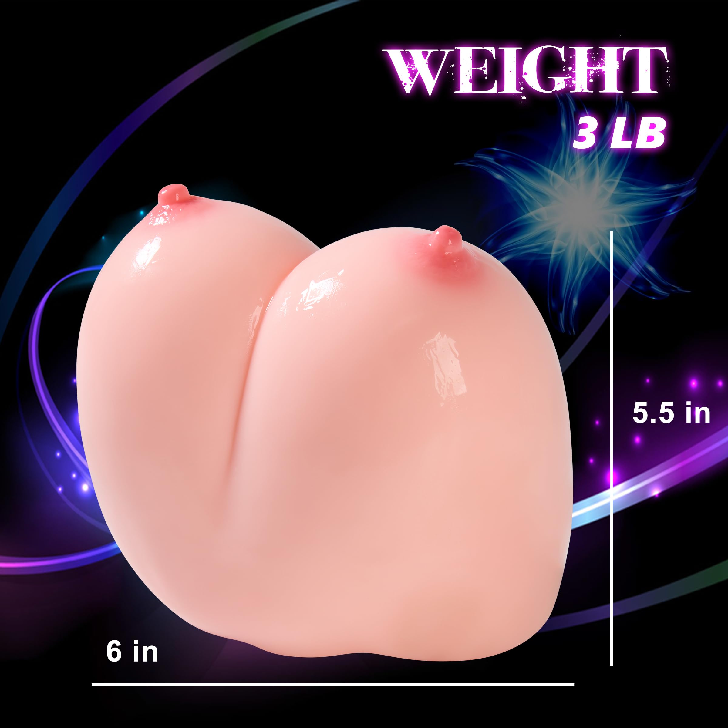 Realistic 3 LB Male Masturbator with Big Boobs & Tight Virgin Vagina - Lifelike Sex Doll for Men, Pocket Pussy Stroker Toy for Intense Orgasms - Perfect for Solo Play, Discreet Storage & Travel Use