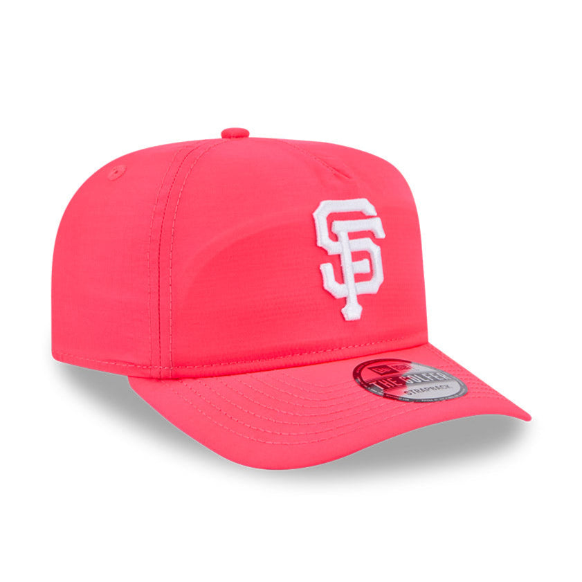 San Francisco Giants New Era Strapback Hat - Infrared - Lightweight Nylon Golf & Everyday Cap for Men & Women - Perfect for Baseball Games, Golfing, and Outdoor Activities