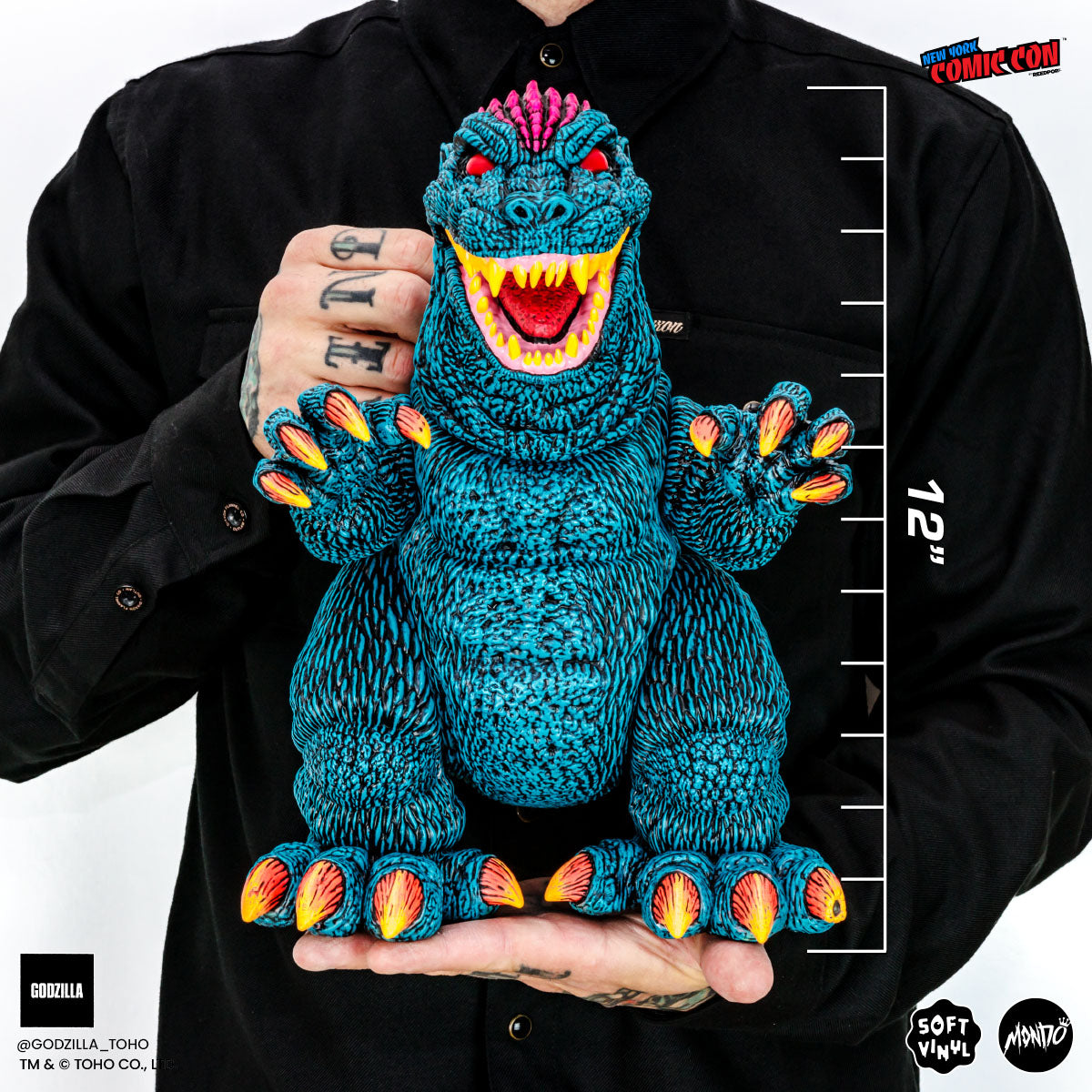 Godzilla Designer Vinyl Figure by James Groman - Psychedelic Variant Collectible Toy | Perfect for Anime Fans, Pop Culture Collectors & Home Office Decor
