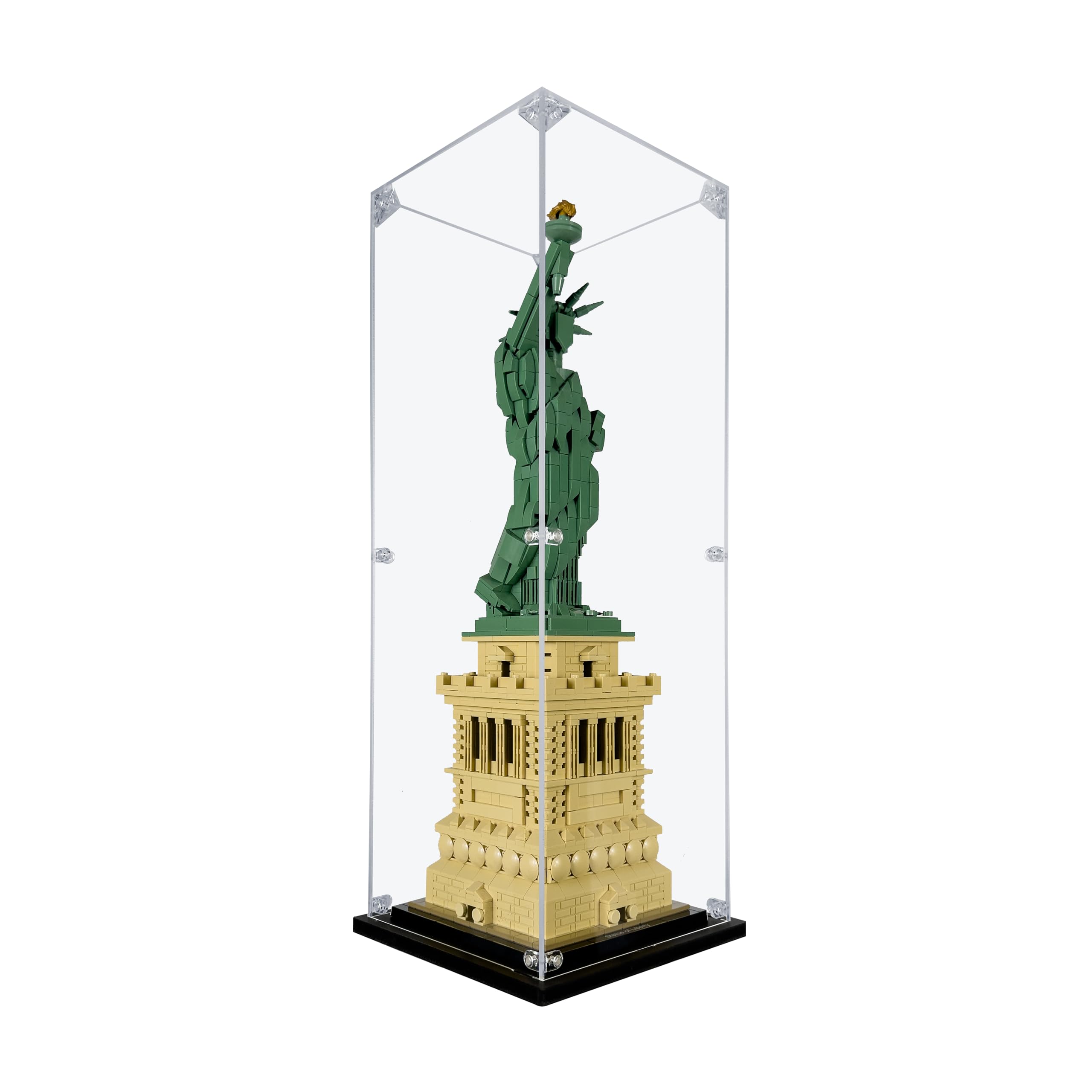Acrylic Display Case for Lego Statue of Liberty #21042 - Dustproof Protective Cover for Lego Architecture Sets - Perfect for Home Decoration & Collectible Showcase (Lego Not Included)