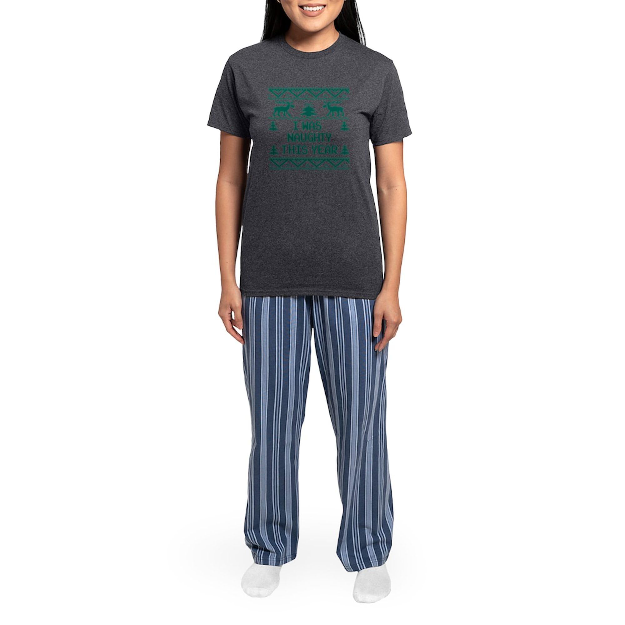 Funny Ugly Christmas Pajama Set for Women - Naughty Holiday Pajamas with Sassy Slogan - Cozy Charcoal Fleece Lounge Wear - Perfect for Xmas Parties, Family Gatherings & Festive Sleepovers