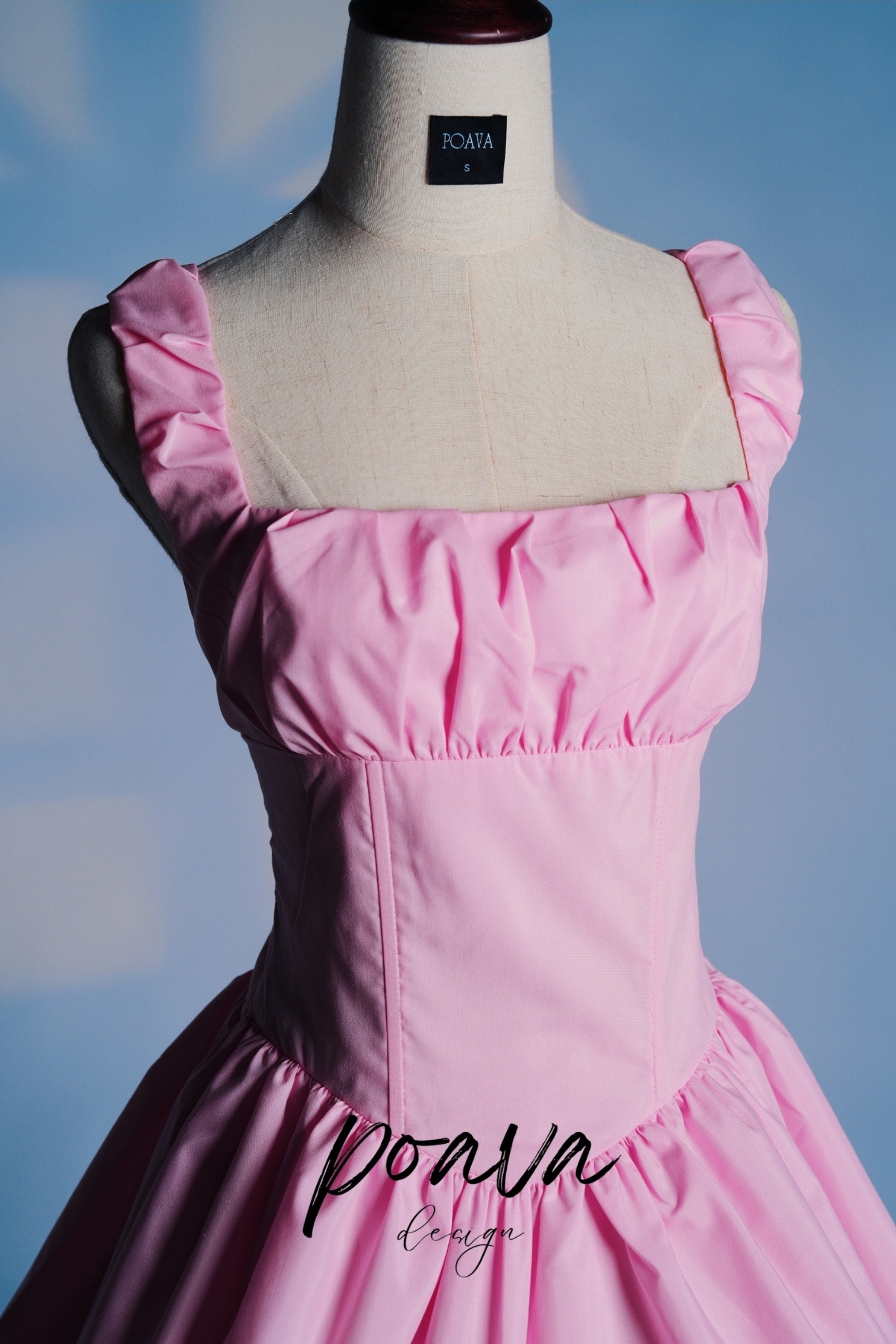 Pink Cotton Tulle Mini Dress for Women - Elegant Party, Wedding Guest & Summer Outfit