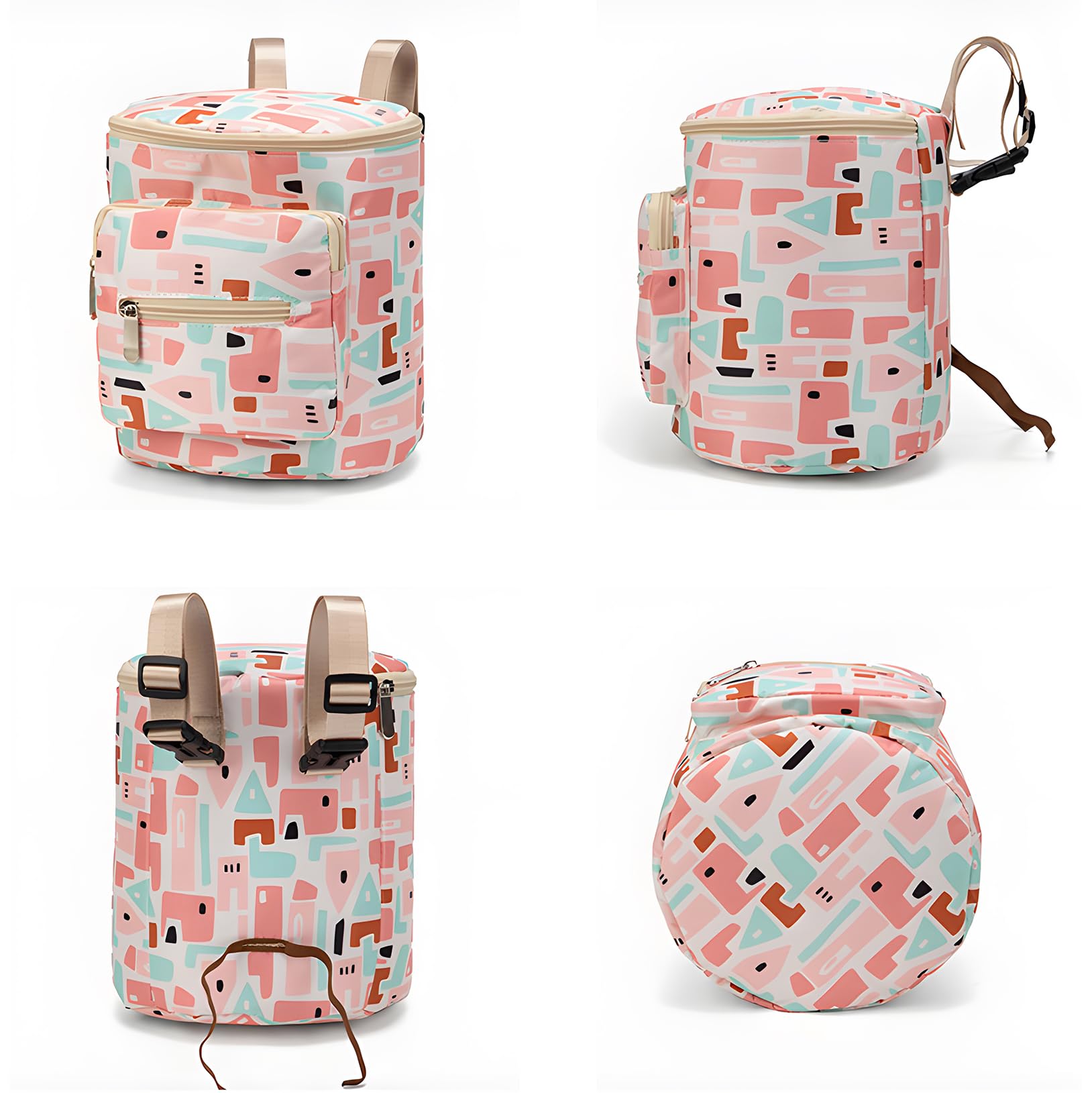 Waterproof Bike Basket Liner - Large Capacity Handlebar Bag Organizer for Cycling, Scooters & Travel | Portable Storage Bin for Kids Bikes & Battery Protection | Durable Fabric in Pink | Perfect for Commuting, Outdoor Adventures & Family Trips