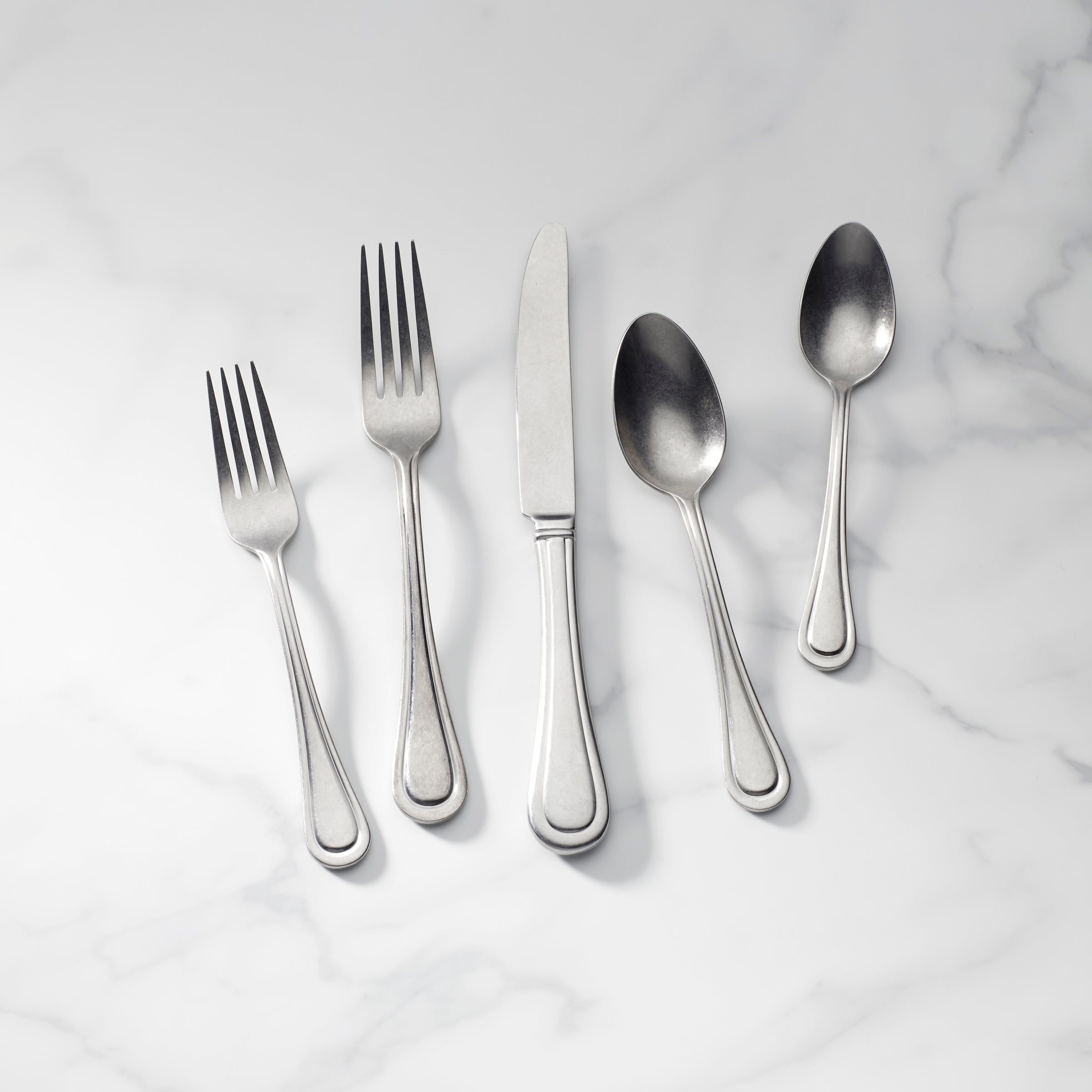 Premium Textured Neutrals 24-Piece Flatware Set - Stainless Steel Silverware for Everyday Dining & Entertaining - Elegant Cutlery Set for Home, Restaurant, and Special Occasions