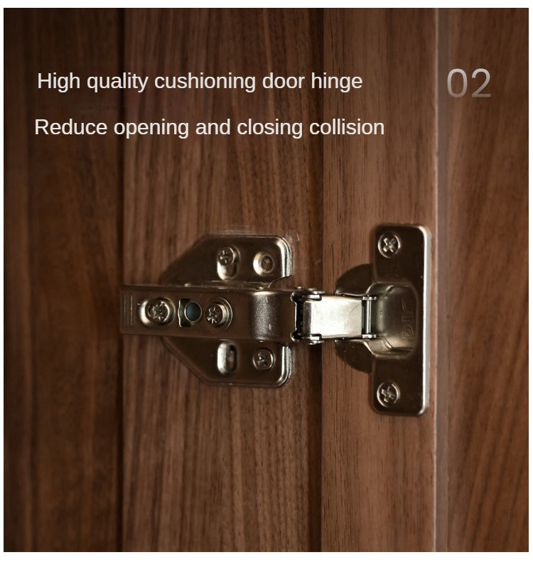 Modern Solid Black Walnut Wood Wardrobe - Stylish & Minimalist Closet Organizer for Bedroom, Walk-in Closet, or Guest Room Storage