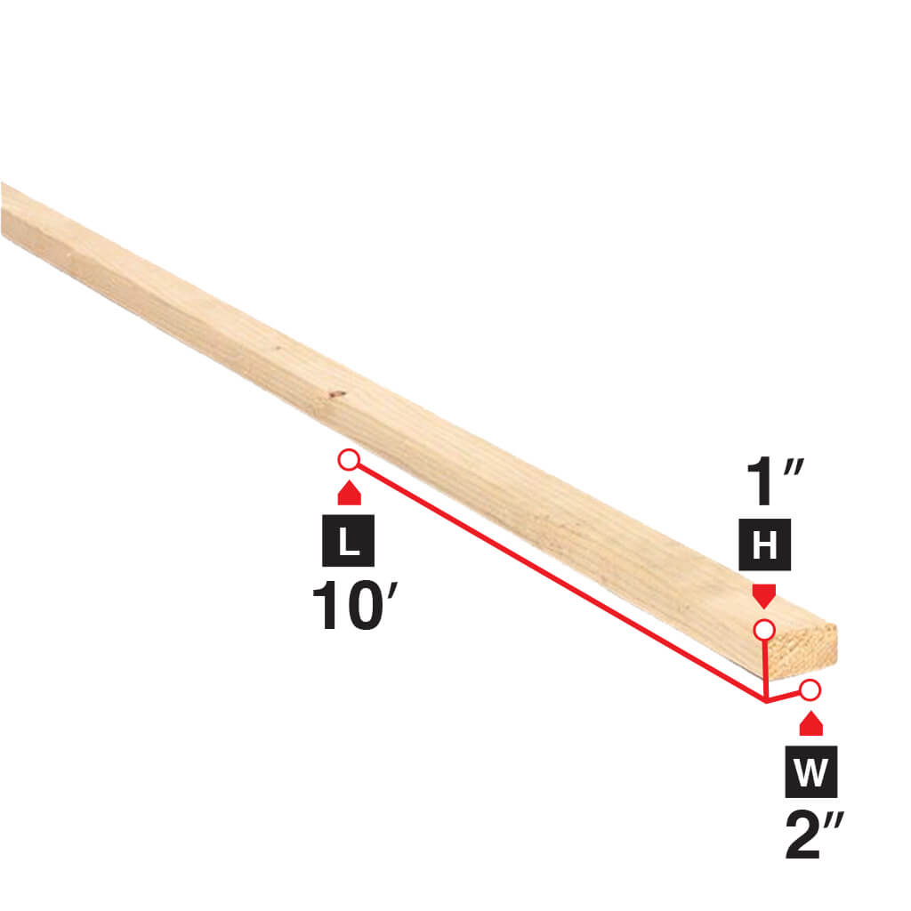 1x2x10 Spruce Lumber - Premium Kiln-Dried Wood Boards for DIY Projects, Home Improvement & Woodworking - Perfect for Shelving, Framing, Crafts and Furniture Making