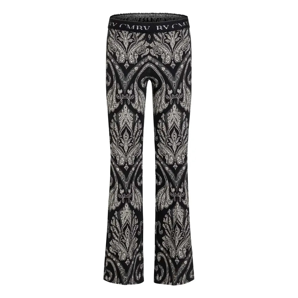 Stylish Francis Printed Trousers for Women - Comfortable Grey Casual Pants - Perfect for Office Wear, Travel & Everyday Outfits