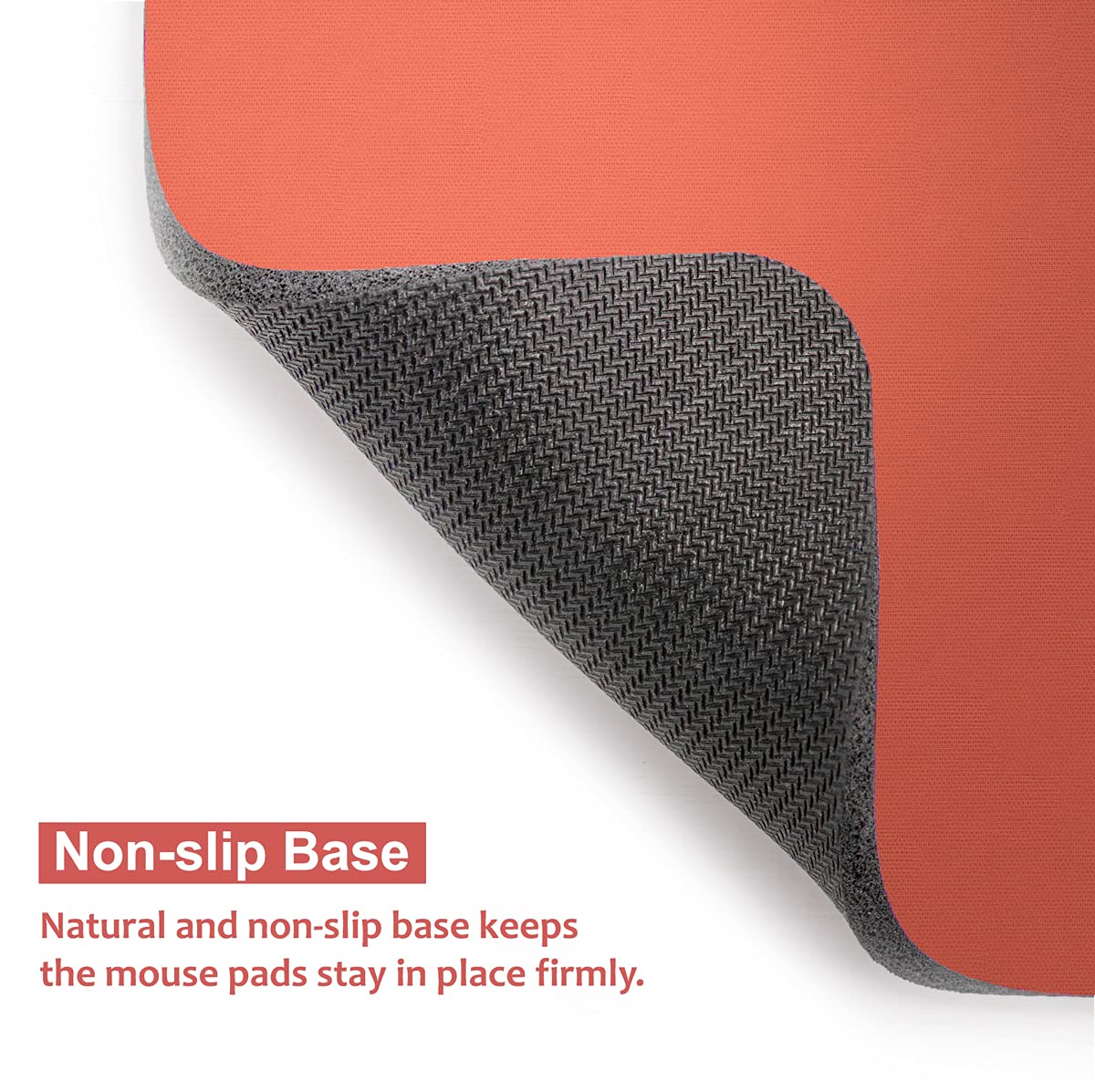Audimi Small Mouse Pad 6 x 8 Inch - Mini Thick Non-Slip Mouse Mat for Laptop & Wireless Mouse - Portable, Washable Office & Travel Desk Accessory (Orange) - Perfect for Home, Work & Gaming Setup