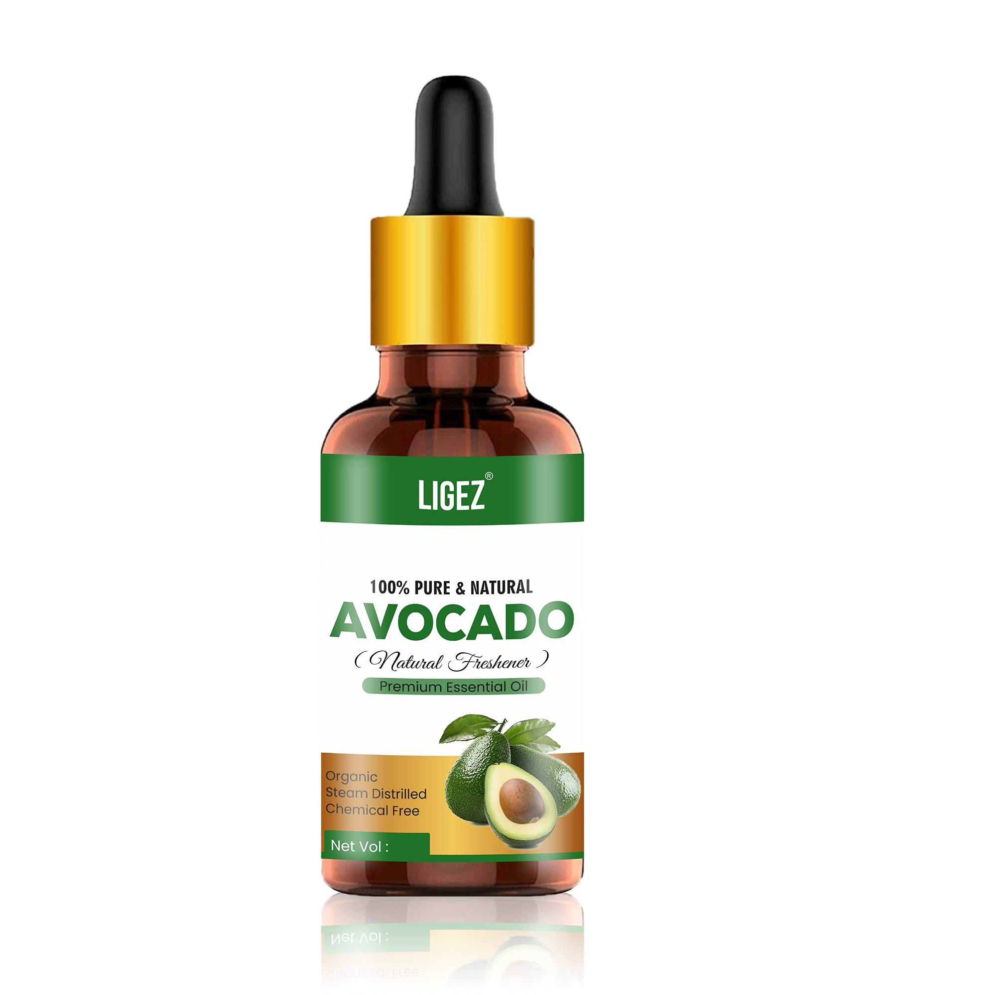 Organic Cold Pressed Avocado Oil for Hair, Skin & Face - 100% Pure, Unrefined, Natural Moisturizer & Nourishing Treatment (15ml) - Perfect for DIY Beauty Recipes, Massage & Dry Skin Care