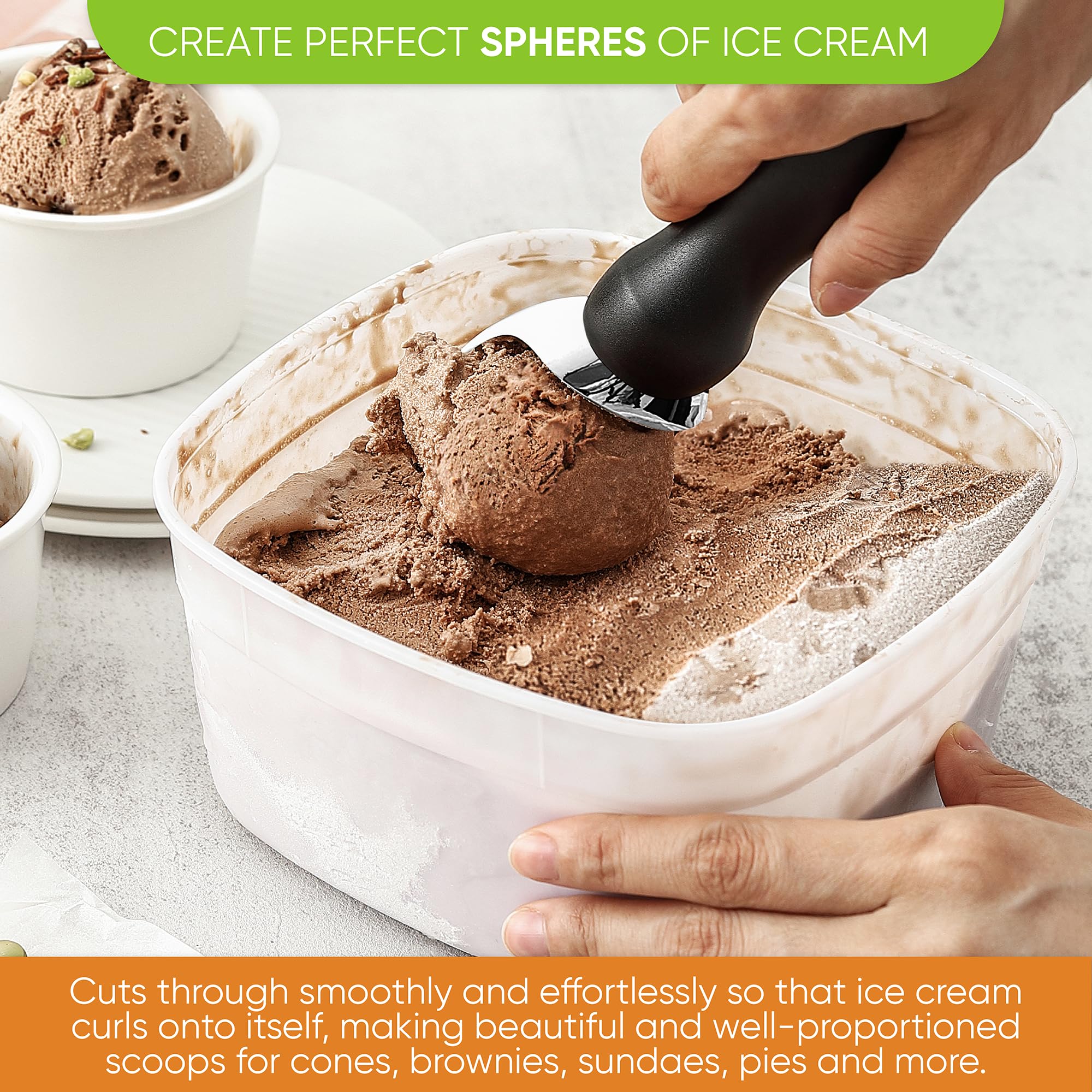 Spring Chef Pie Baking Kit - Stainless Steel Ice Cream Scoop, Dough Blender, Bench Scraper & 10x15 Inch Cooling Rack | Perfect for Homemade Pies, Cookies & Pastries | Essential Baking Tools for Home Bakers & Professional Chefs
