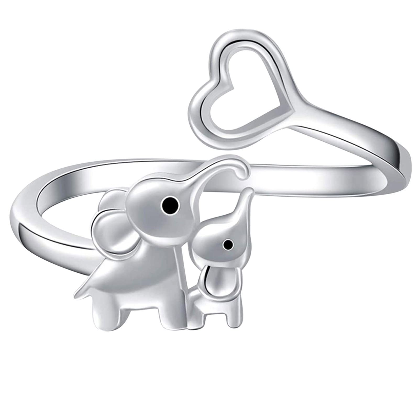 Elephant Ring for Women & Men - Fashion Hollow Open Design Jewelry Gift for Birthday, Anniversary & Special Occasions