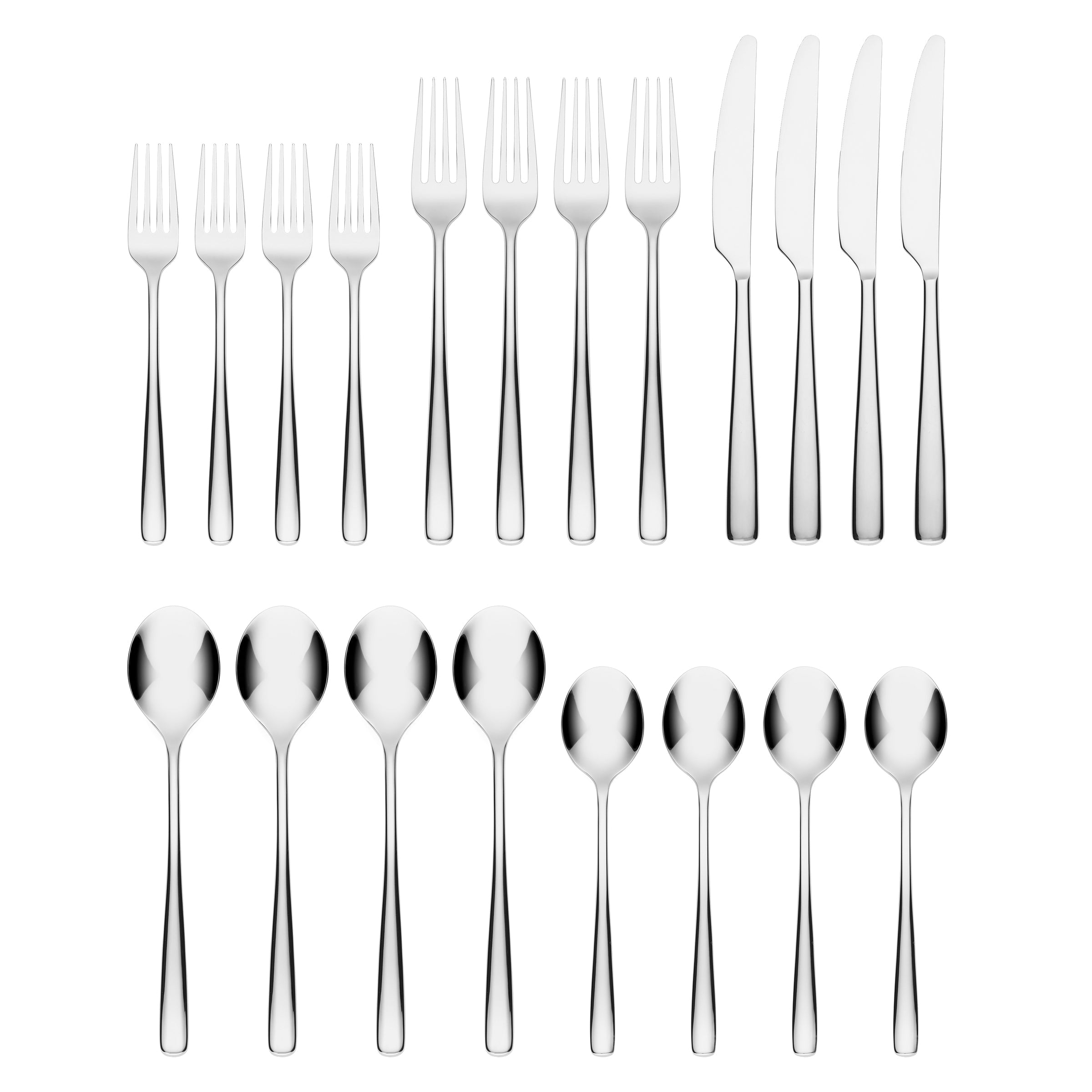 20-Piece Flatware Set - Stainless Steel Silverware for Dining - Perfect for Restaurants, Weddings & Everyday Use