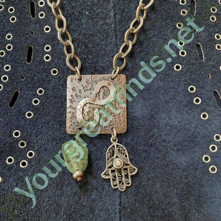 Vintage Copper and Sterling Silver Necklace by KAOS - Handmade Boho Jewelry for Women, Dainty Layering Necklace, Perfect for Everyday Wear, Gifts, and Special Occasions