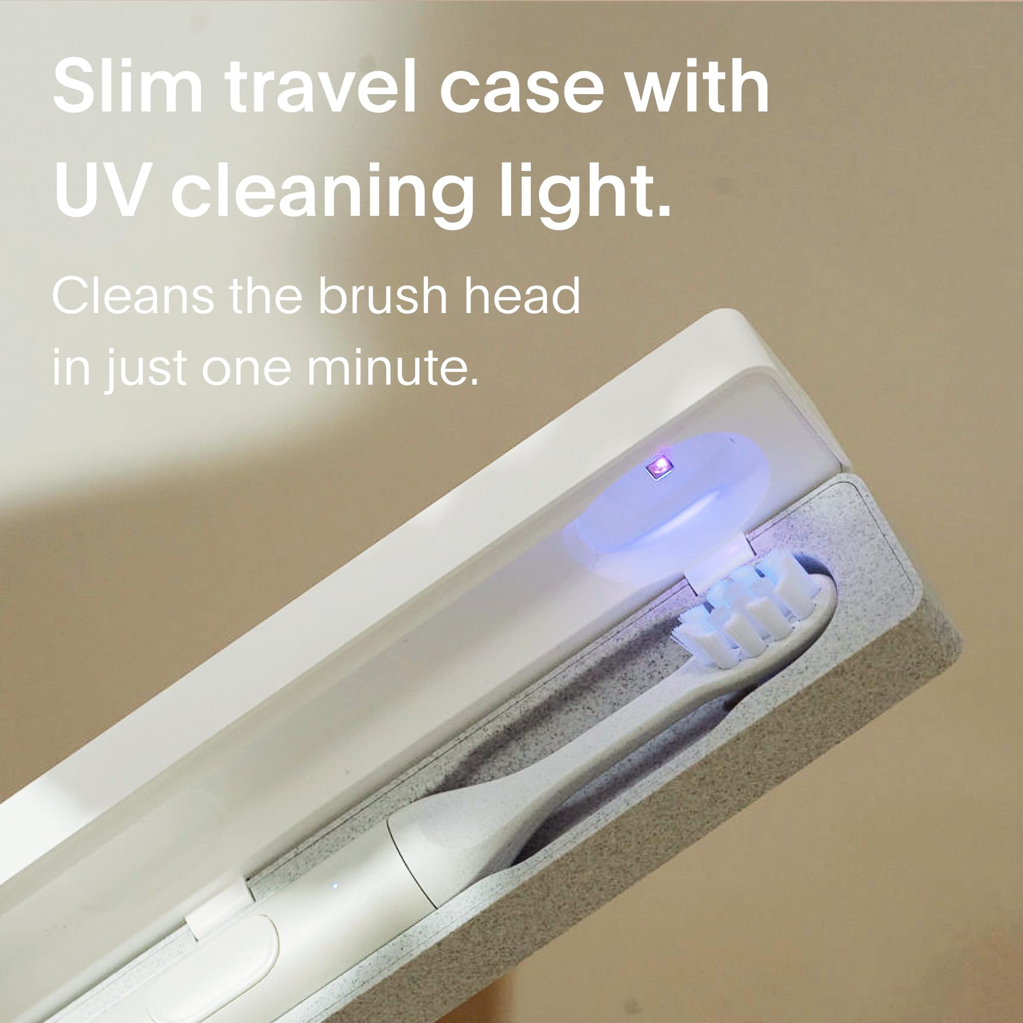 Sustainable Electric Toothbrush for Adults - Slim Sonic Toothbrush with 40-Day Battery & Travel Case | California Designed, Durable Oral Care Kit for Home & Travel Use