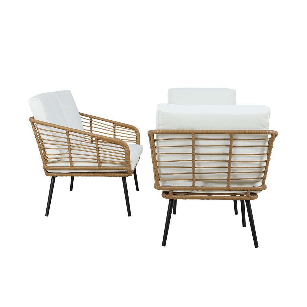 4-Seater Rattan Outdoor Lounge Set - Patio Furniture for Garden, Poolside, Backyard Relaxation & Entertainment