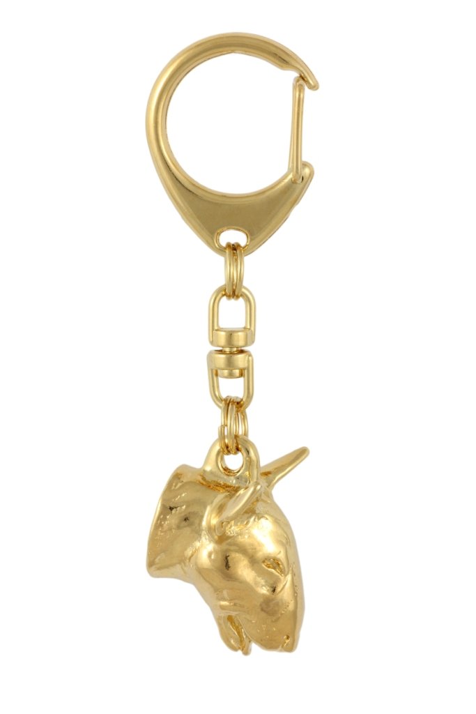 3D Bull Terrier Medallion Keychain - 999 Millesimal Fineness English Bull Terrier Dog Keyring - Limited Edition ArtDog Gift for Pet Lovers (Perfect for Keychains, Gifts & Dog Enthusiast Collections)