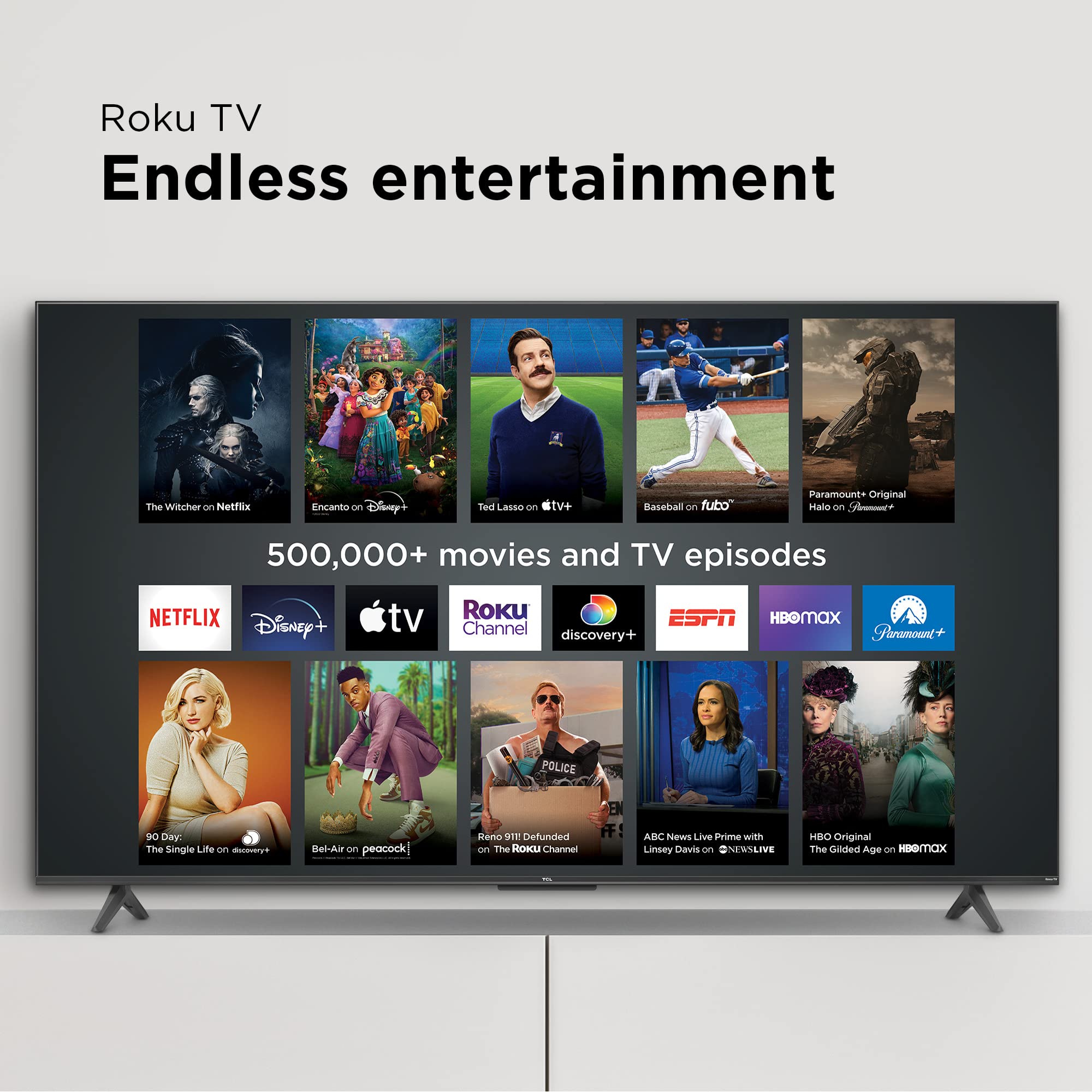 TCL 50S455 50-Inch 4K UHD HDR Smart Roku TV (2022 Model, Black) - Streaming, Gaming & Home Entertainment for Living Room & Bedroom