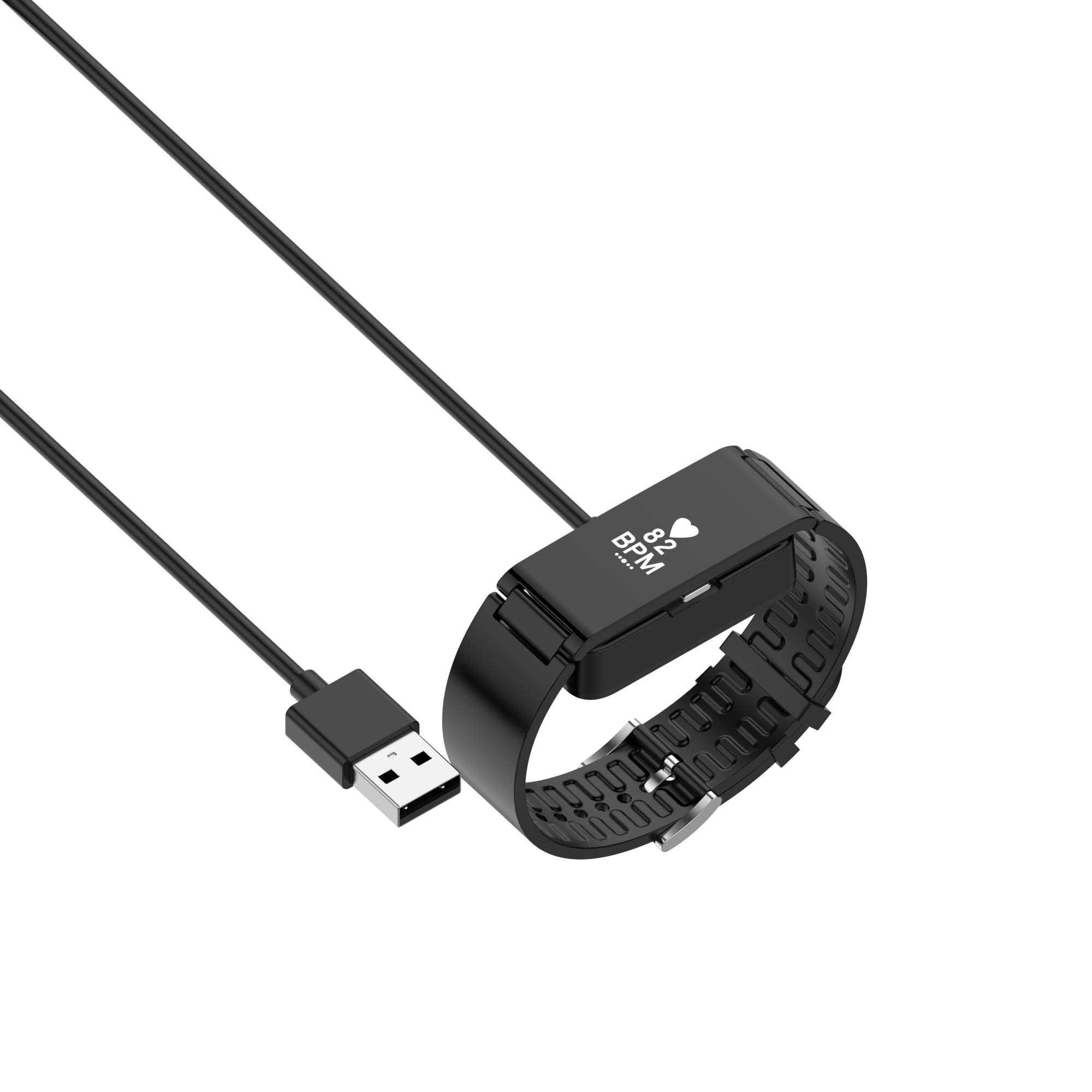 FitTurn Replacement USB Charger Cable for Withings Steel HR Watch - Compatible Charging Adapter & Dock Accessories (Black) | Perfect for Home, Office & Travel Charging