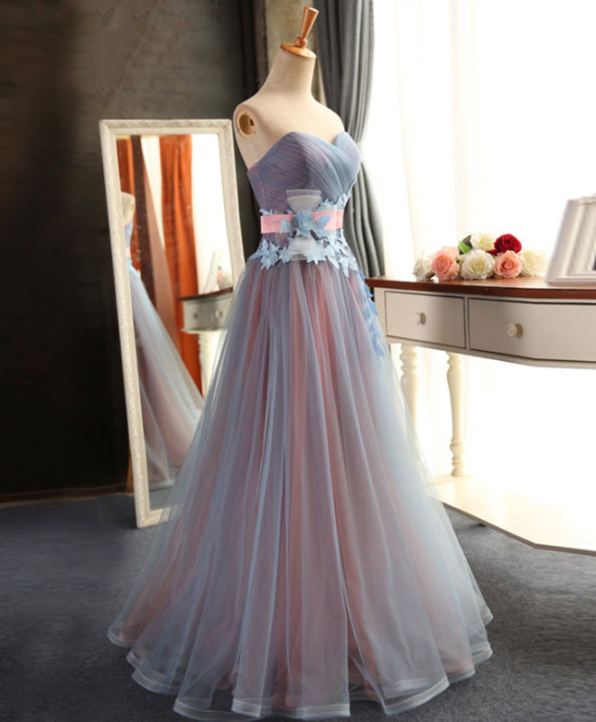 Sweetheart Neckline Tulle Long Prom Dress for Women - Elegant Evening Gown for Formal Events, Homecoming, Wedding Guest & Special Occasions