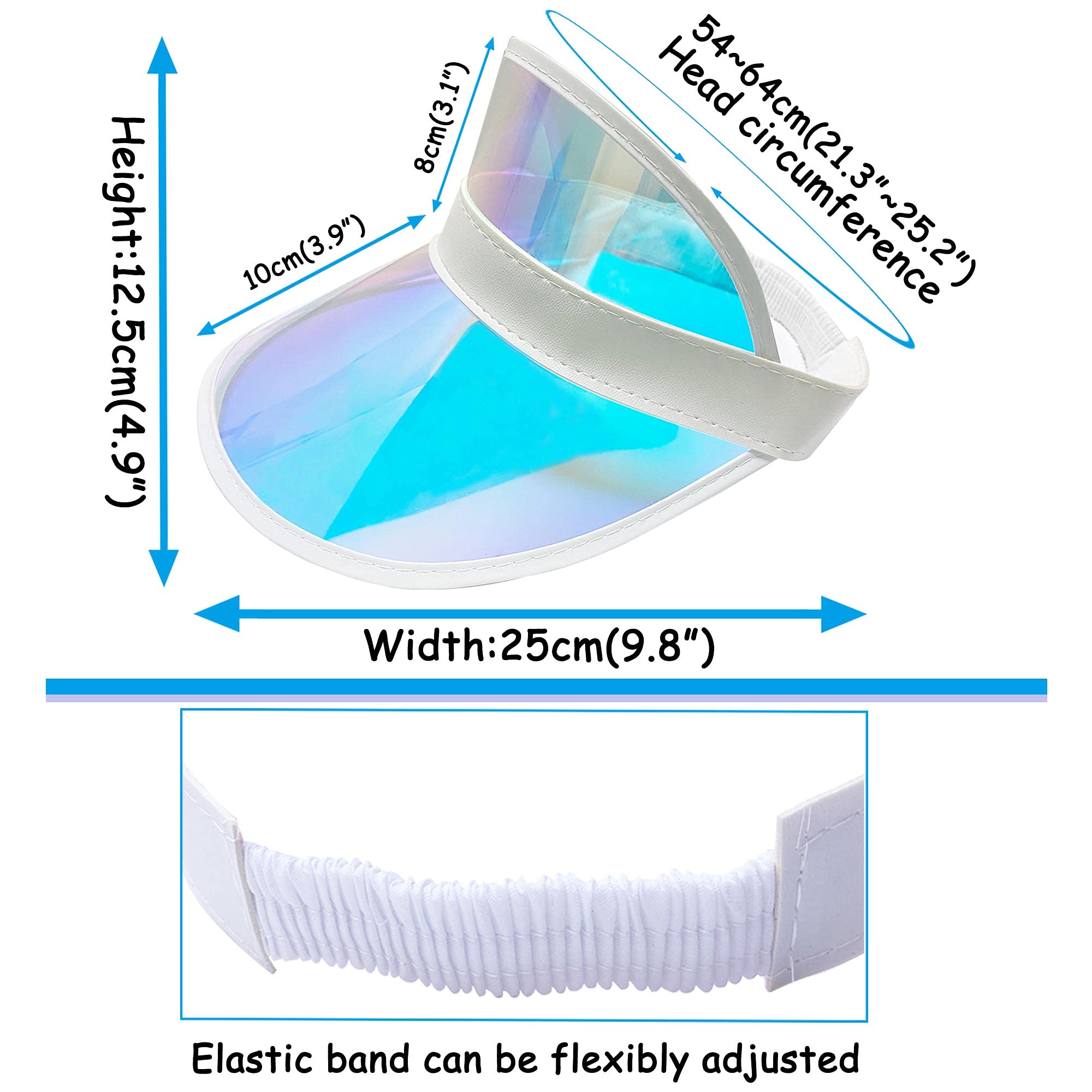 12 Pack Women's UV Protection Sun Visor Hats - Breathable Outdoor Golf & Beach Sports Visor Caps for Sun Protection, Fashionable Party Accessories (Ideal for Golfing, Beach Trips, Hiking & Outdoor Activities)