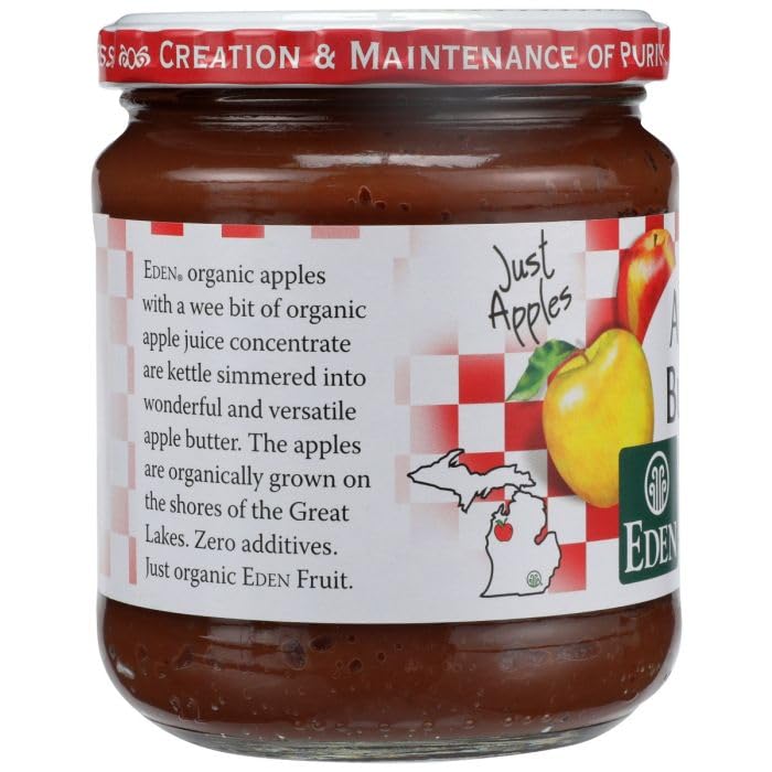 Organic Apple Butter by Eden Foods - 12 Pack (17 Oz Each) | Bulk Value Multi-Pack | Perfect for Toast, Baking & Healthy Snacks