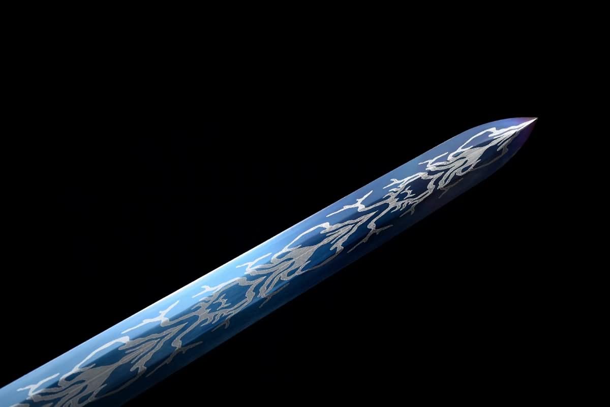 Handmade Chinese Flying Dragon Jian Sword - High Carbon Steel Battle Ready Blade for Martial Arts, Cosplay & Collectors