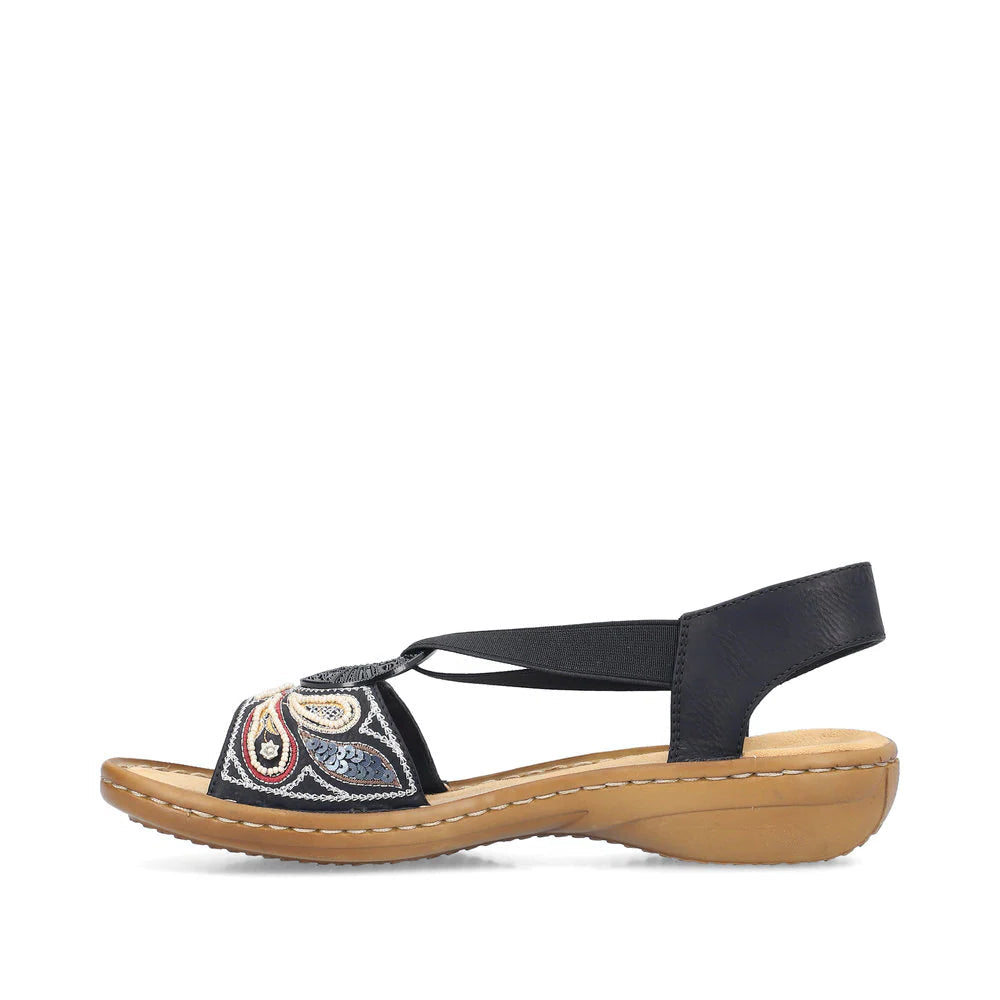 Rieker 608B4 Black Women's Comfortable Casual Shoes for Walking, Work & Everyday Wear