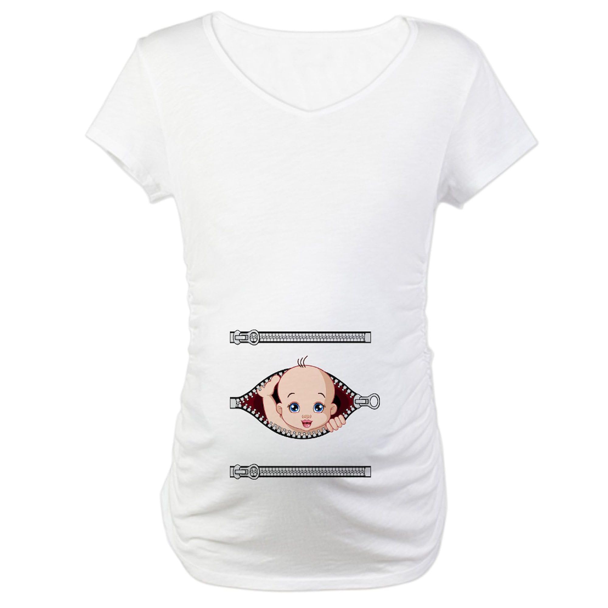 Funny Maternity T-Shirt for Women - Stretchable Ruched Side Design | Perfect for Pregnancy Announcements, Baby Showers & Maternity Photos