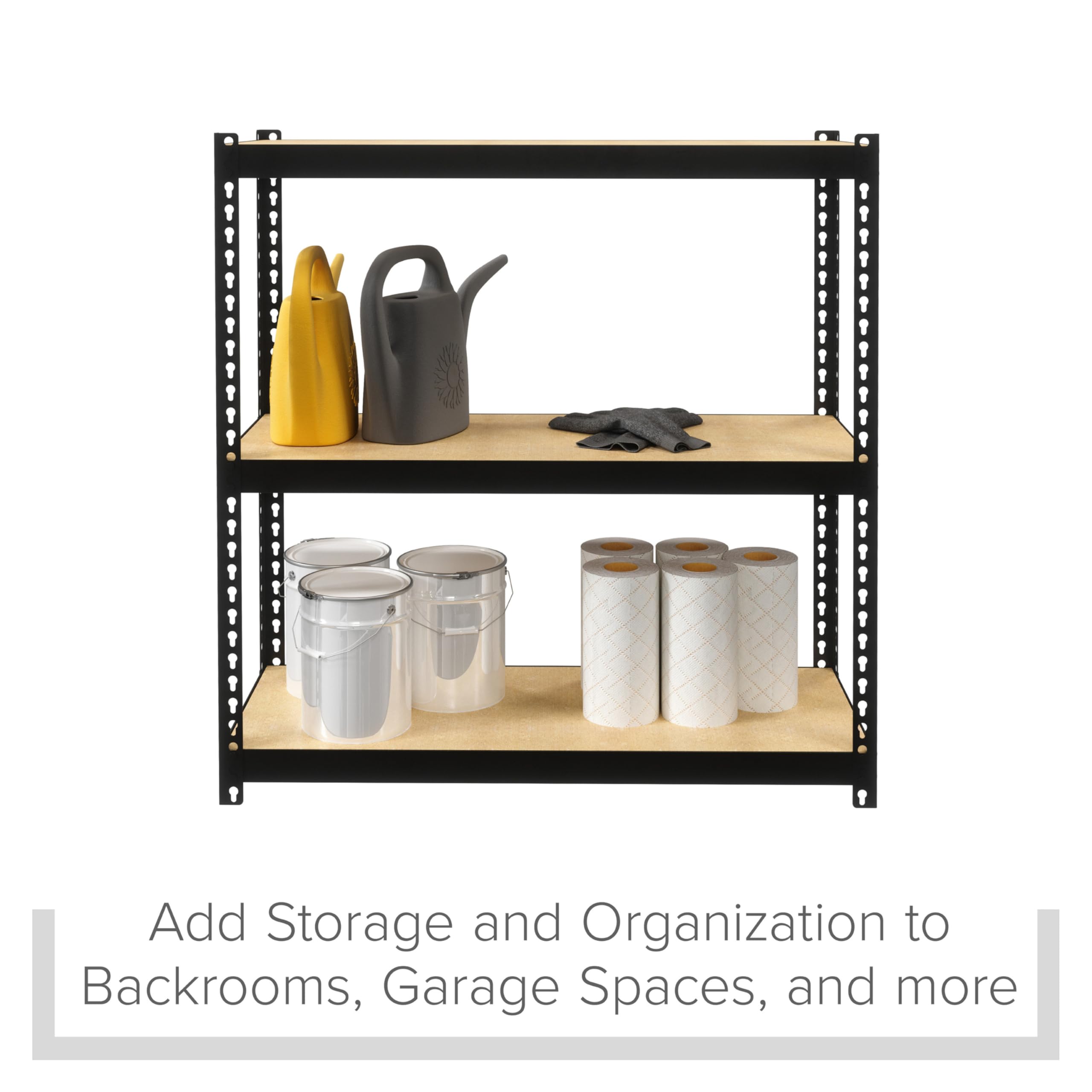 Hirsh Industries 3-Tier Heavy Duty Metal Shelving Unit - 12