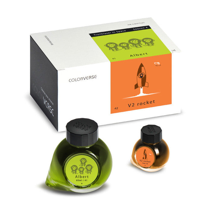 Colorverse Trailblazer In Space Fountain Pen Ink Set - 65ml + 15ml Bottles for Calligraphy, Journaling & Artistic Writing