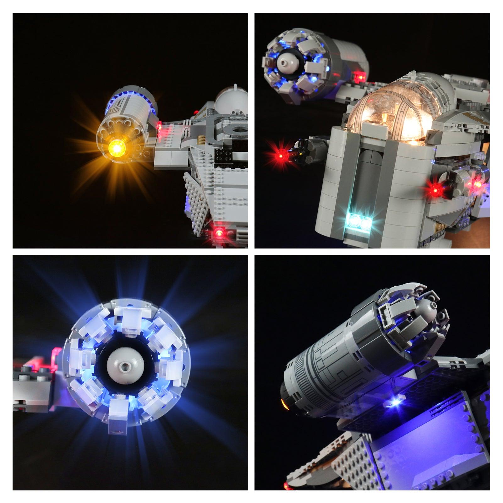 Best Light Kit for Lego Star Wars Mandalorian The Razor Crest 75292 - DIY Lighting Set for Enhanced Display & Nighttime Play - Perfect for Collectors & Star Wars Fans