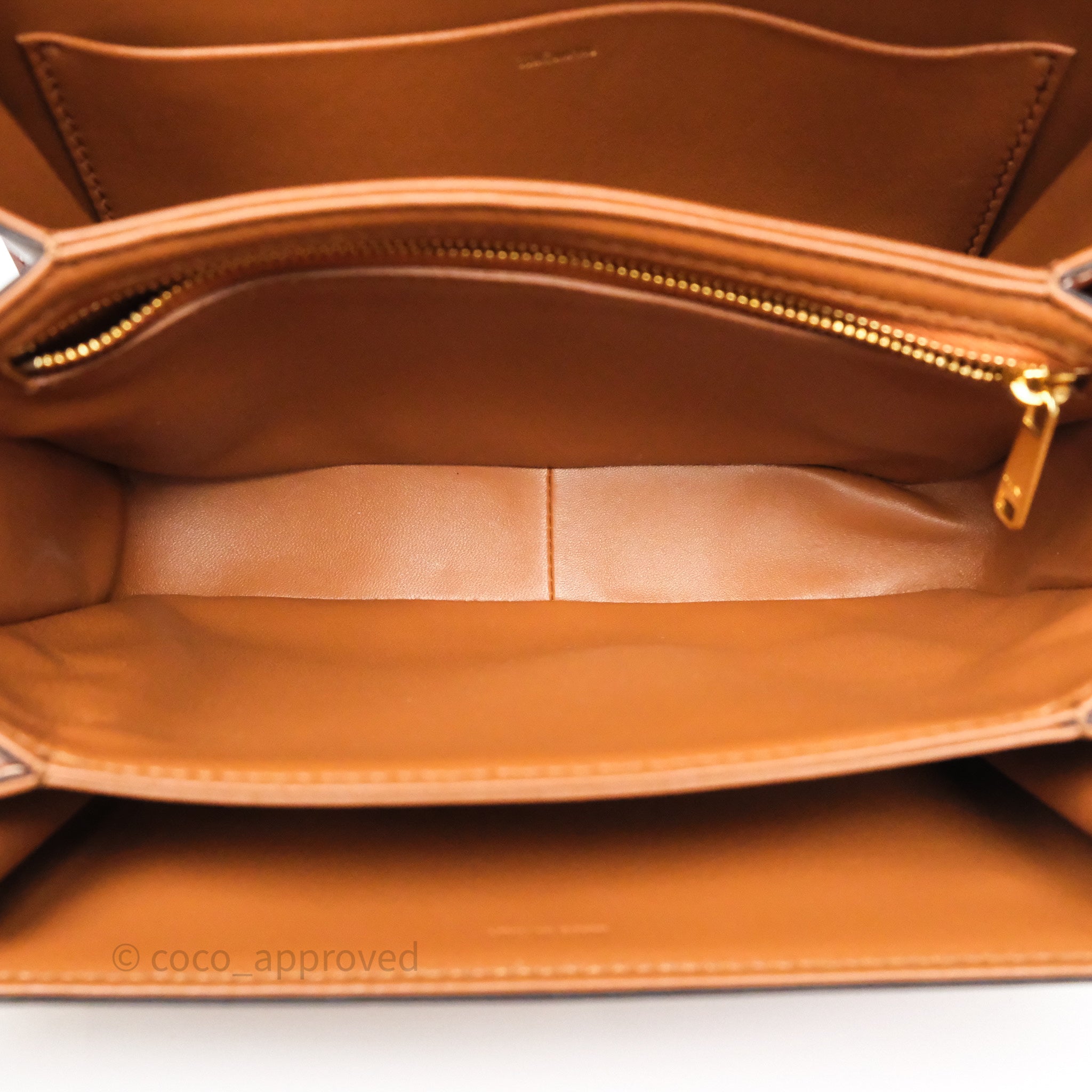 Celine Medium Triomphe Bag in Tan Natural Calfskin Leather - Luxury Crossbody Handbag for Women, Perfect for Work, Travel & Everyday Use