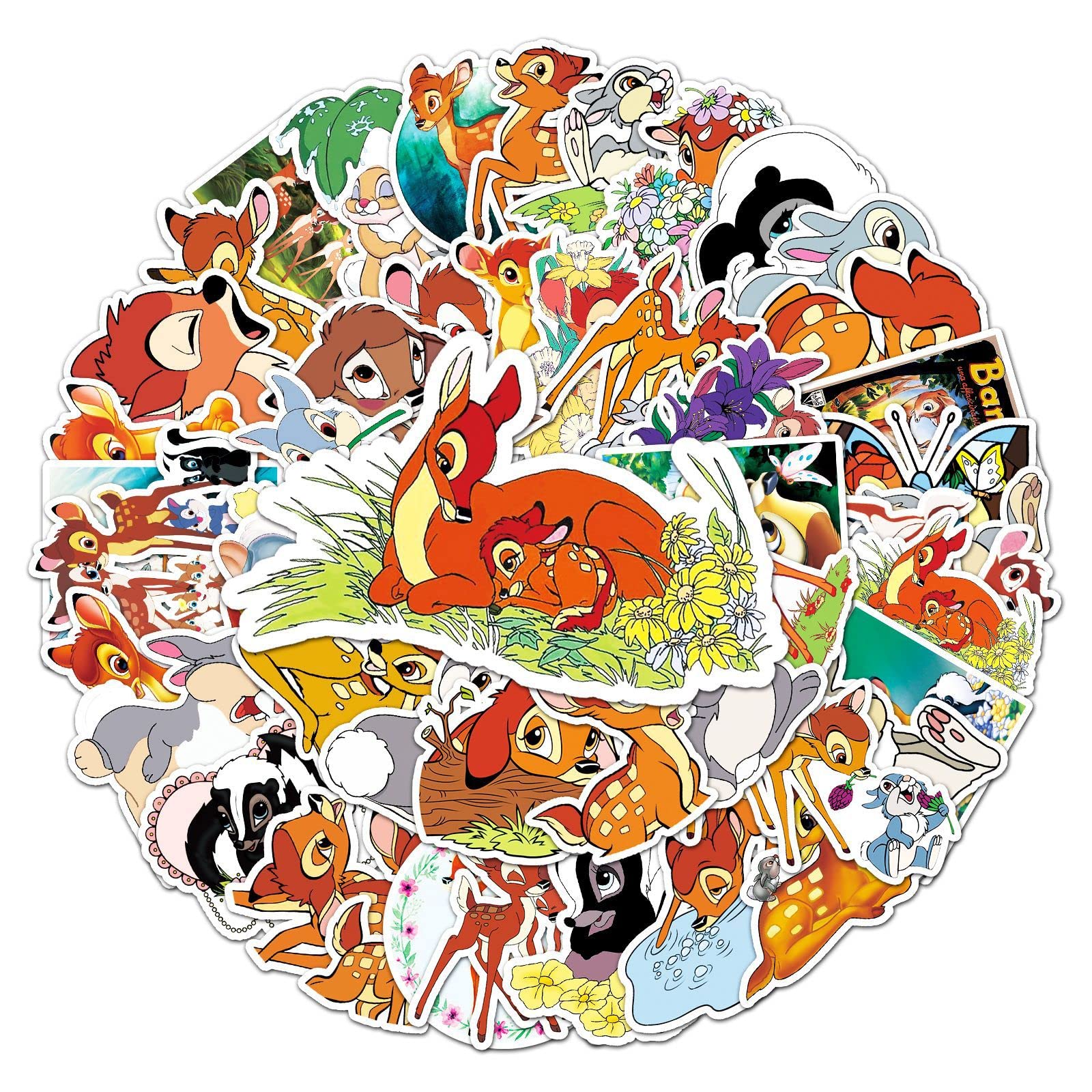 50 Pack Cute Waterproof Vinyl Stickers for Water Bottles - Trendy Decorative Decals for Teens & Girls - Perfect for School, Gym & Travel Accessories