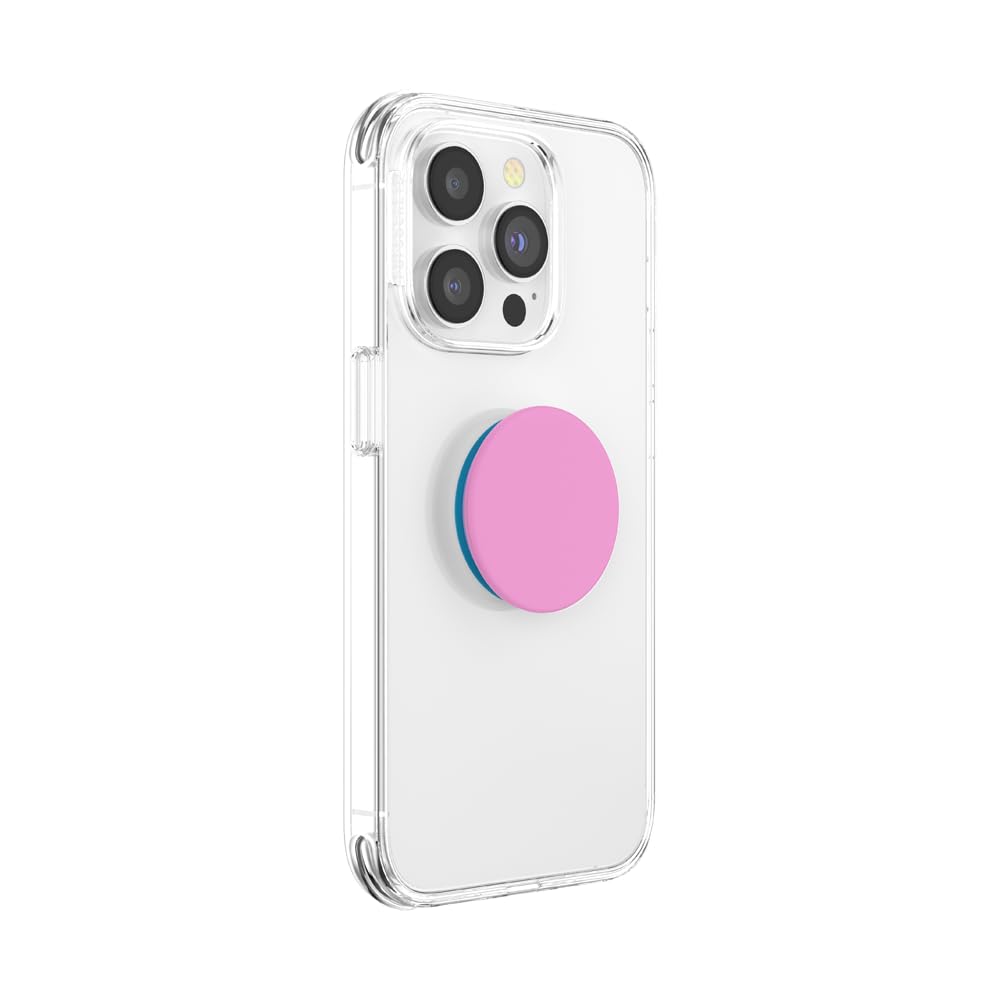 PopSockets PopGrip: Collapsible Phone Grip & Stand with Swappable Top - Colorblock Pink for iPhone, Samsung & Smartphones - Perfect for Selfies, Videos & Hands-Free Use