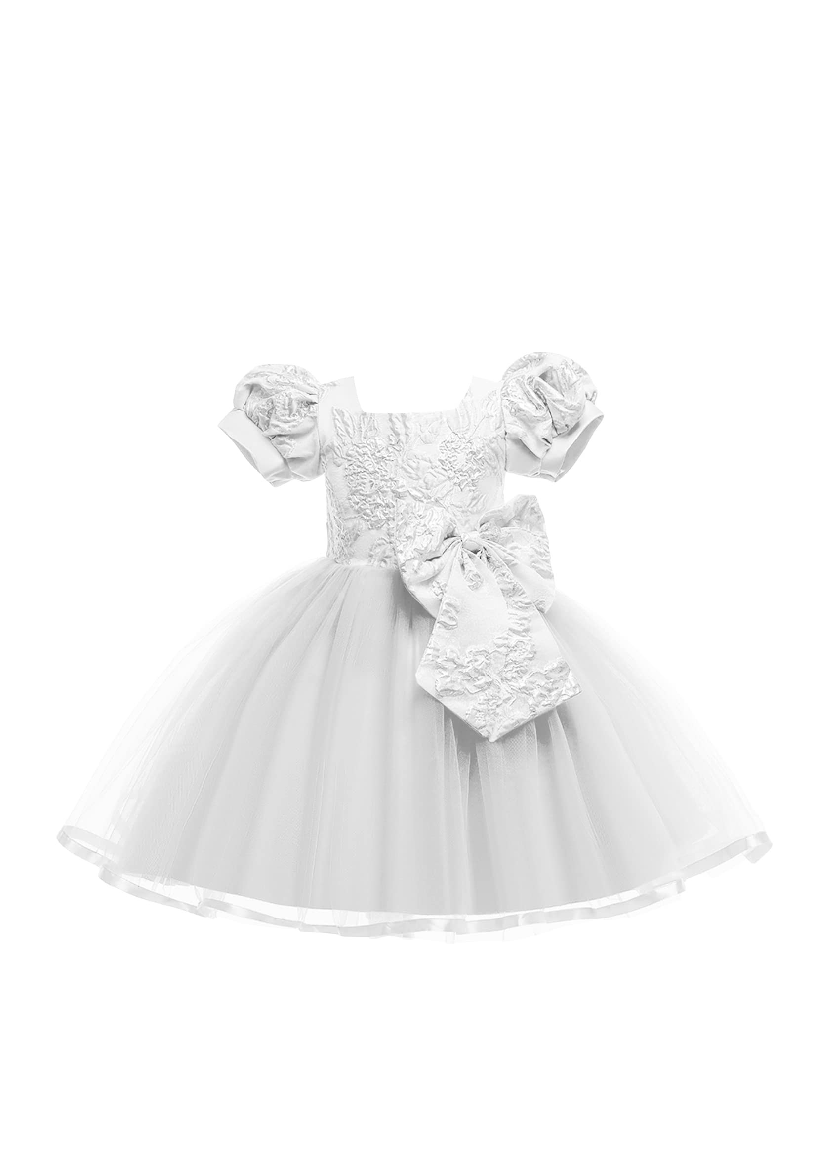 TYQQU Girls Butterfly Print Princess Party Dress - Elegant Short Sleeve Party Gown for Birthday, Tea Party & Special Occasions