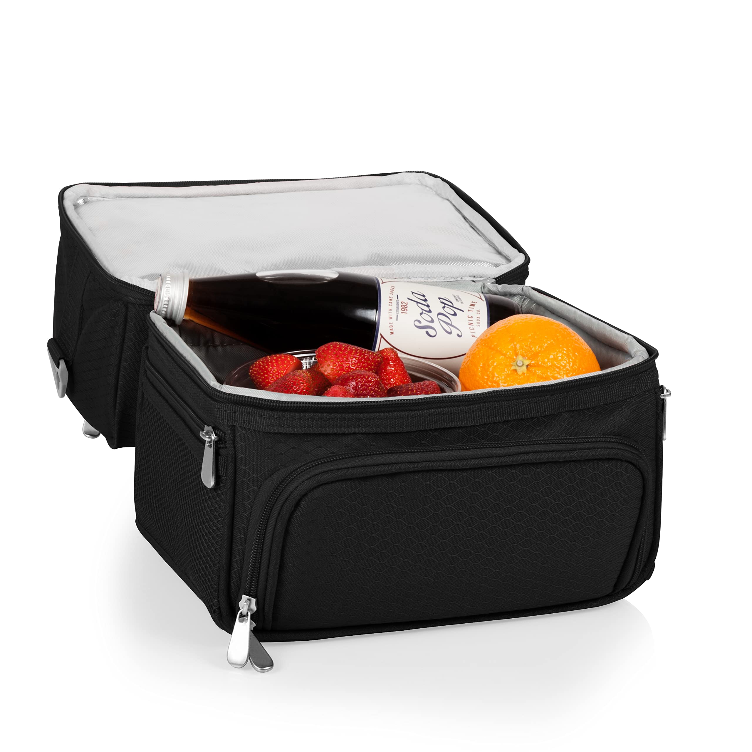 PICNIC TIME Black Pittsburgh Steelers Pranzo Insulated Lunch Tote Bag for Work, School & Tailgating - NFL Team Logo Cooler Lunchbox
