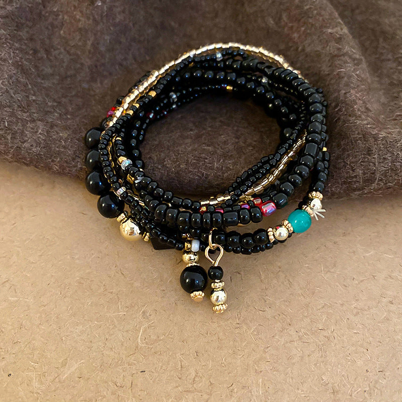 Handmade Resin Rice Bead Bracelet for Women - Natural & Stylish Boho Jewelry - Perfect for Yoga, Meditation & Everyday Wear