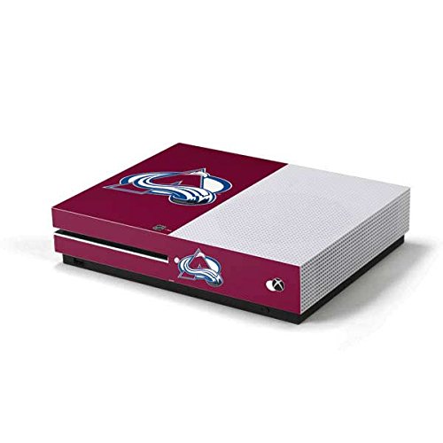 Official NHL Colorado Avalanche Gaming Skin for Xbox One S Console - Custom Decal Cover with Solid Background Design | Perfect for Gaming Enthusiasts and Sports Fans